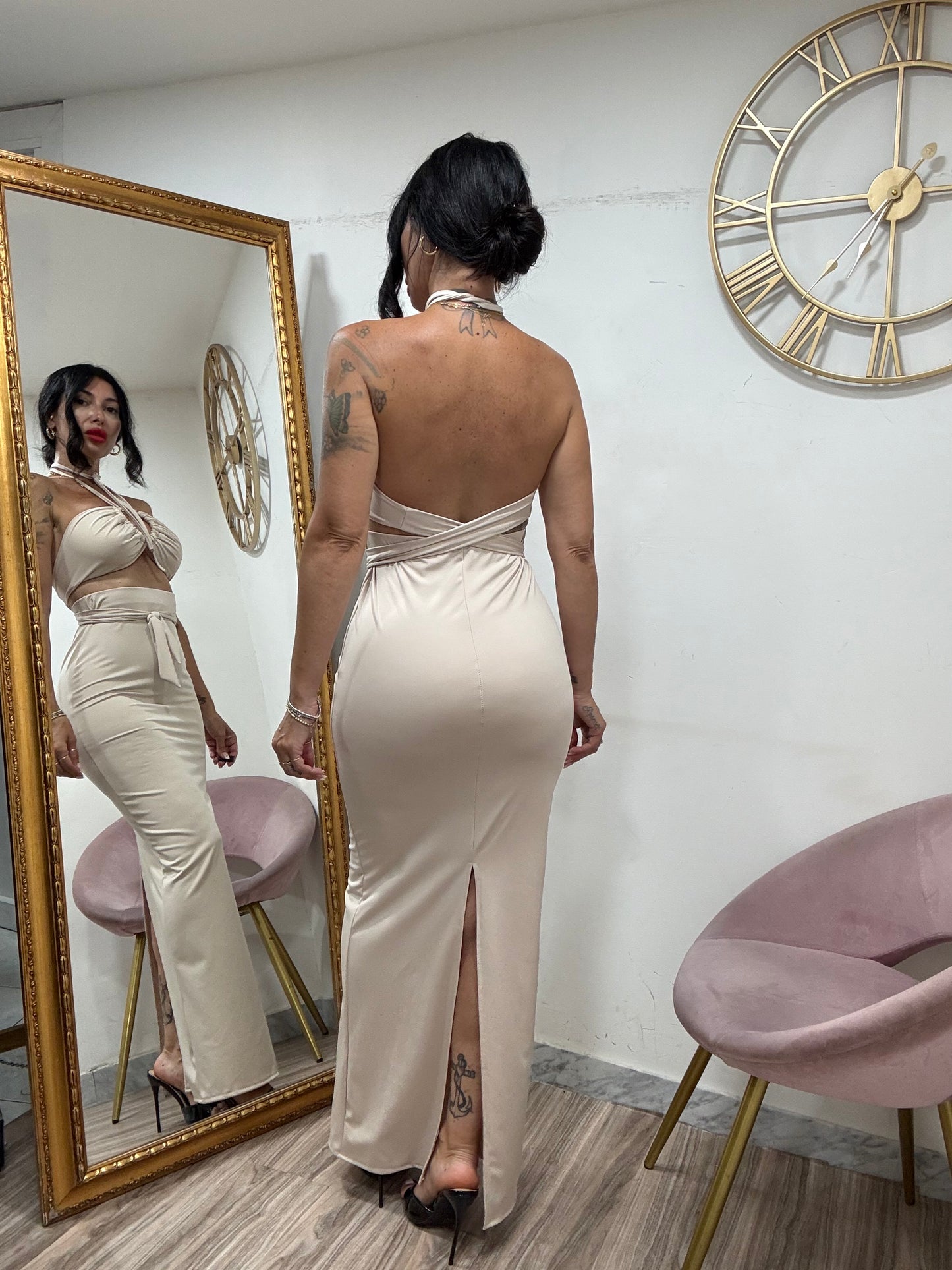 Coord top triangolo gonna tubino 54777