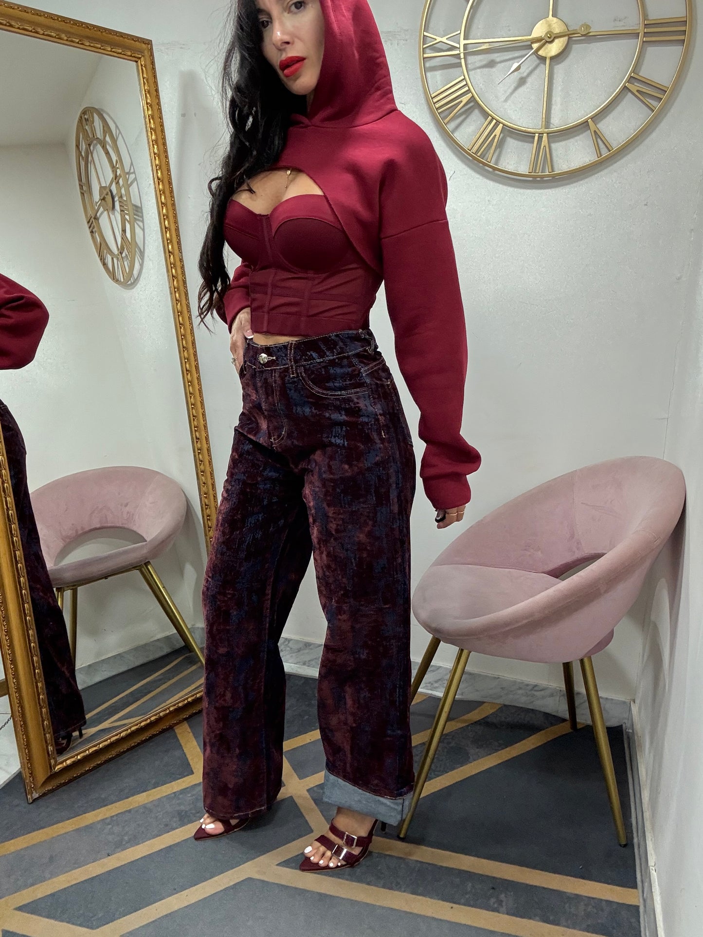 Jeans velluto scambiato