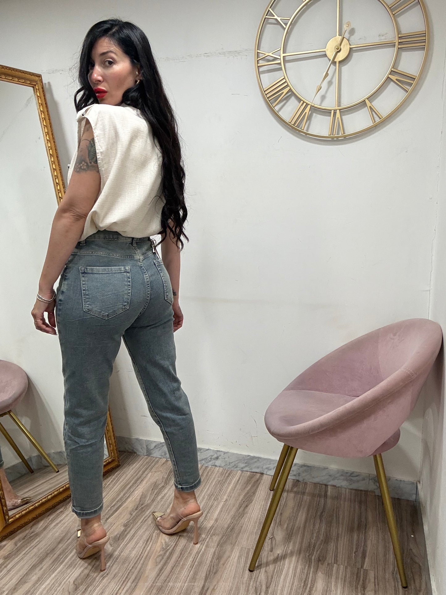 Jeans skinny sabbiato 132