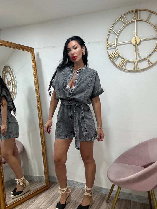 Jumpsuit short Denim coreano 10661