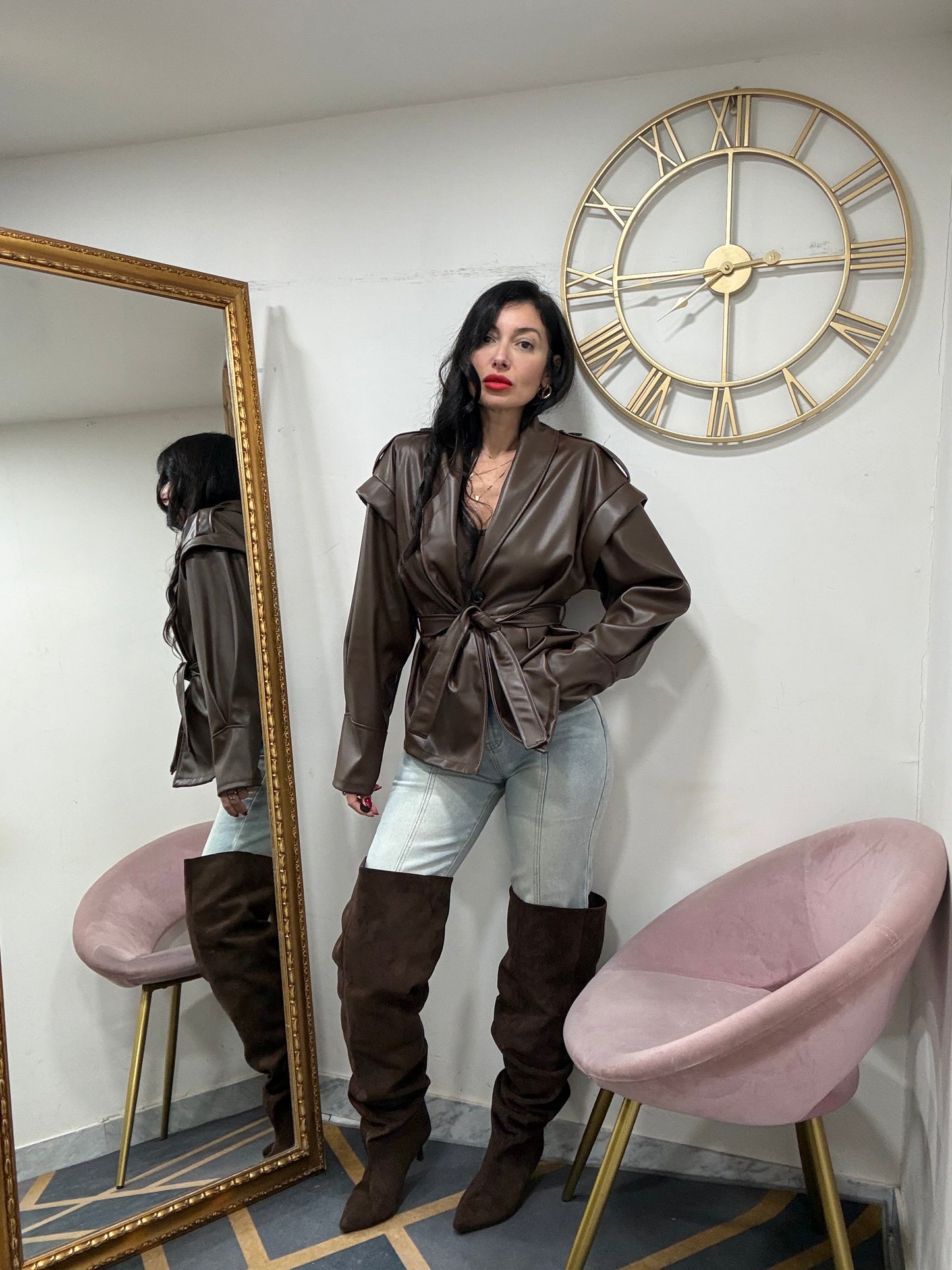 Trench ecopelle cinta 632