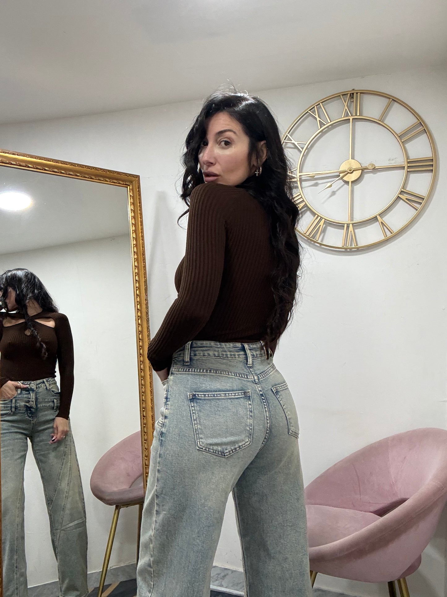 Jeans sabbiato doppia abbottonatura 396