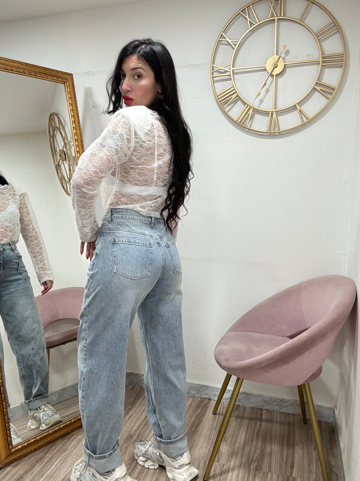 Maglia pizzo trasparente 61272