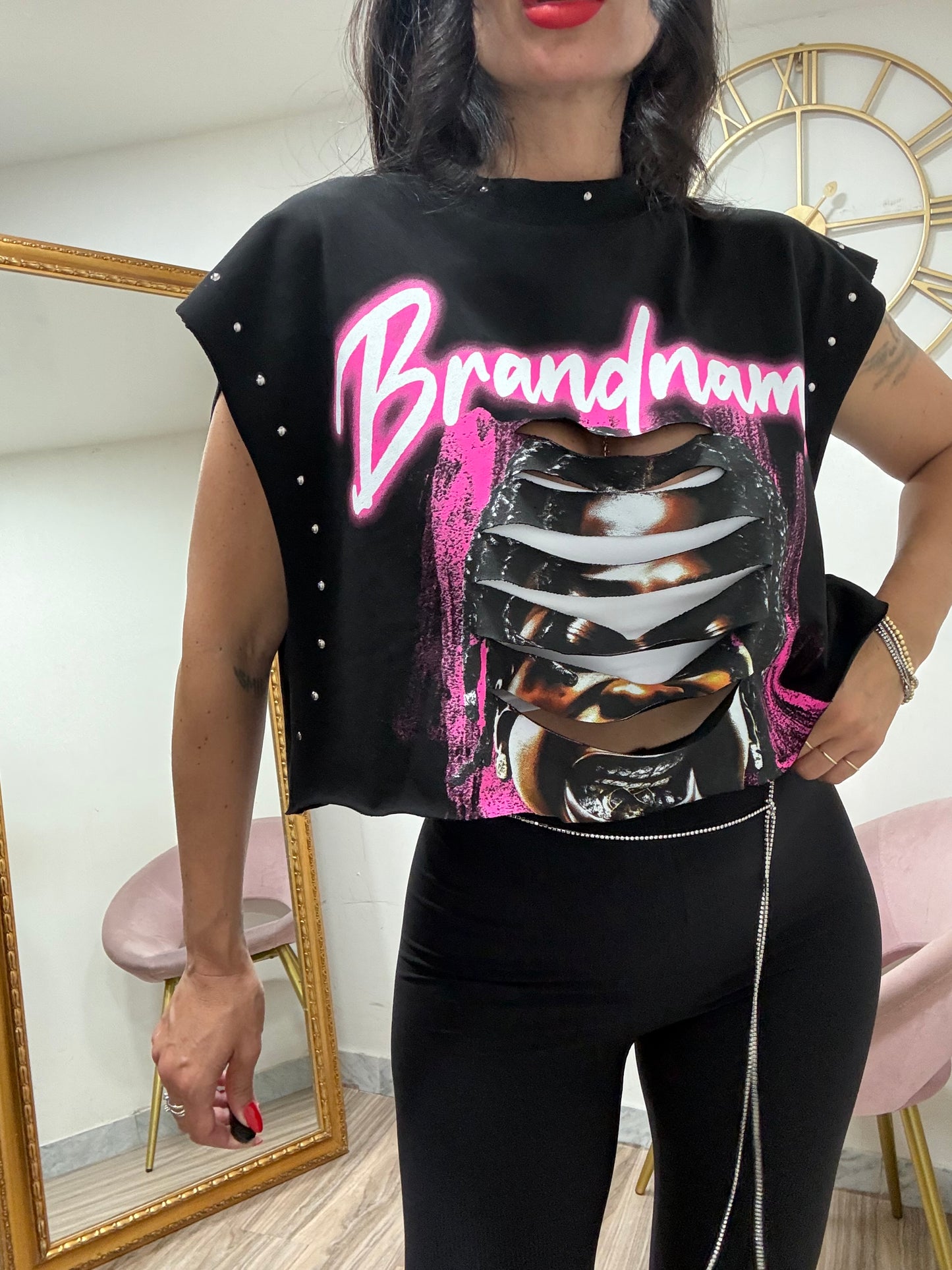 Canotta crop borchie 41733