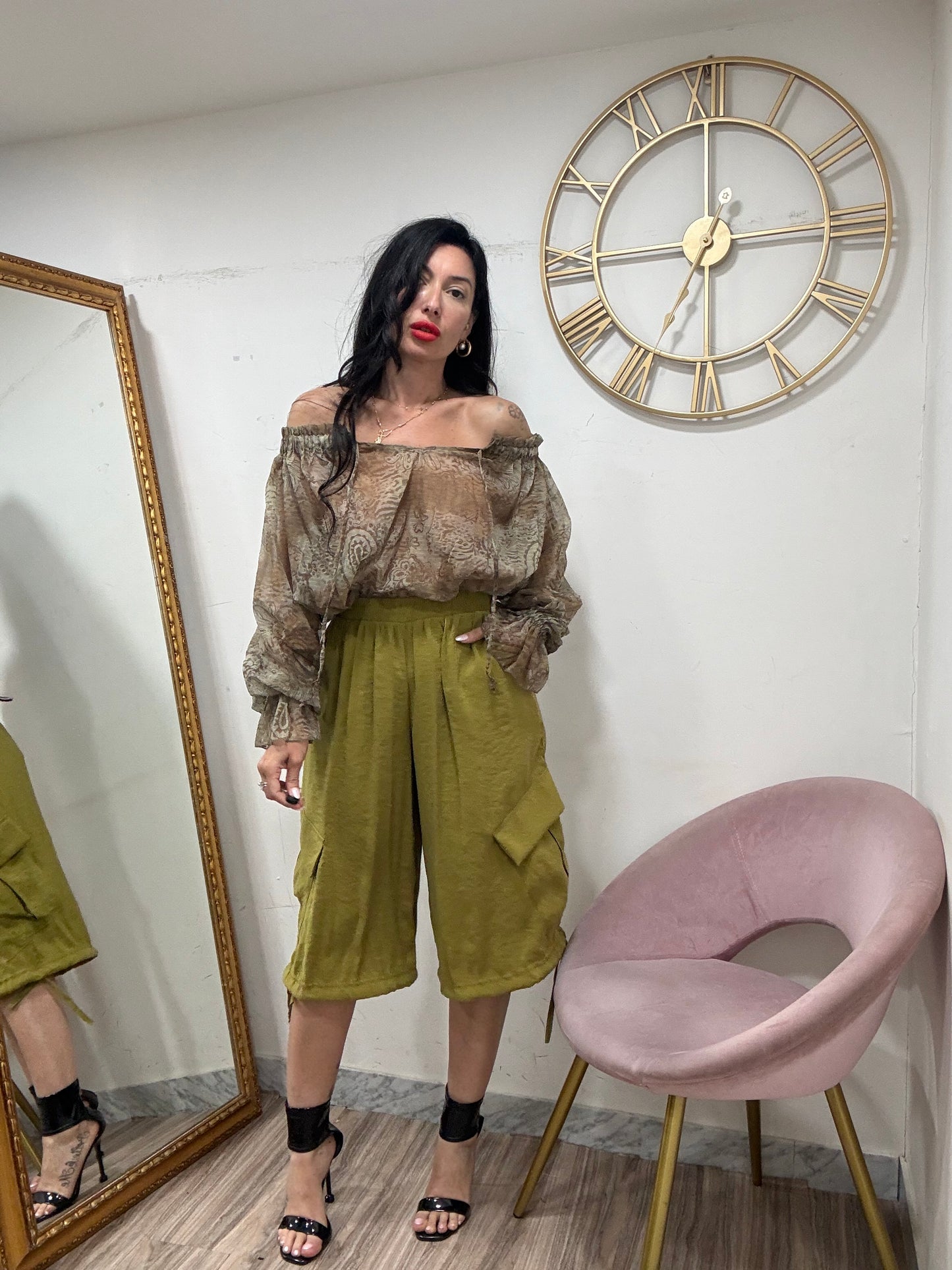 Pantalaccio bermuda seta mod cargo 11676