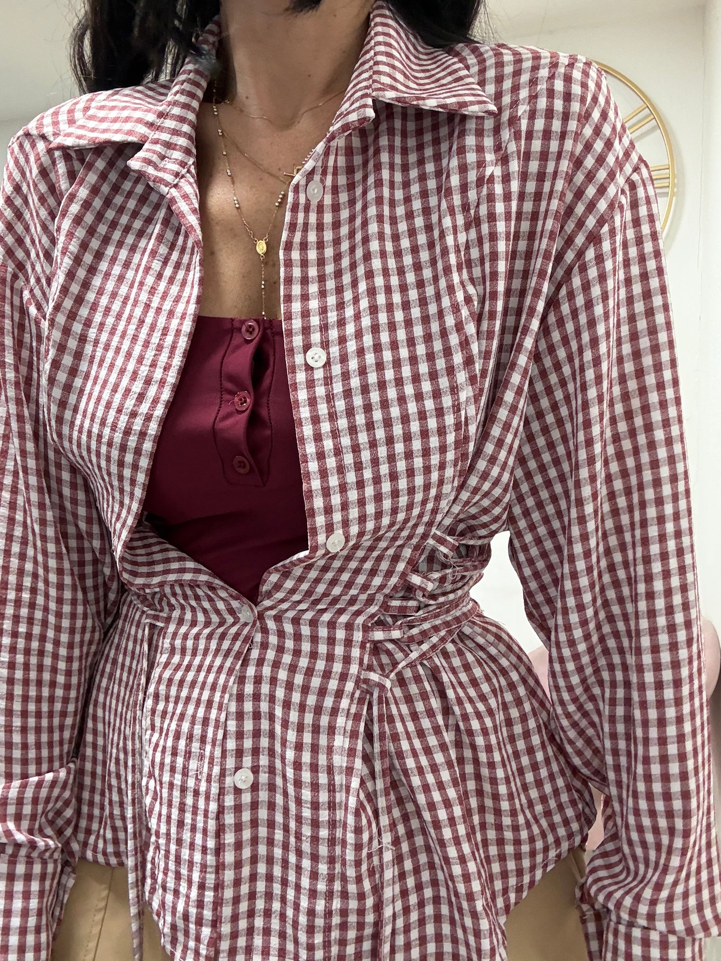 Camicia quadri intreccio 67890