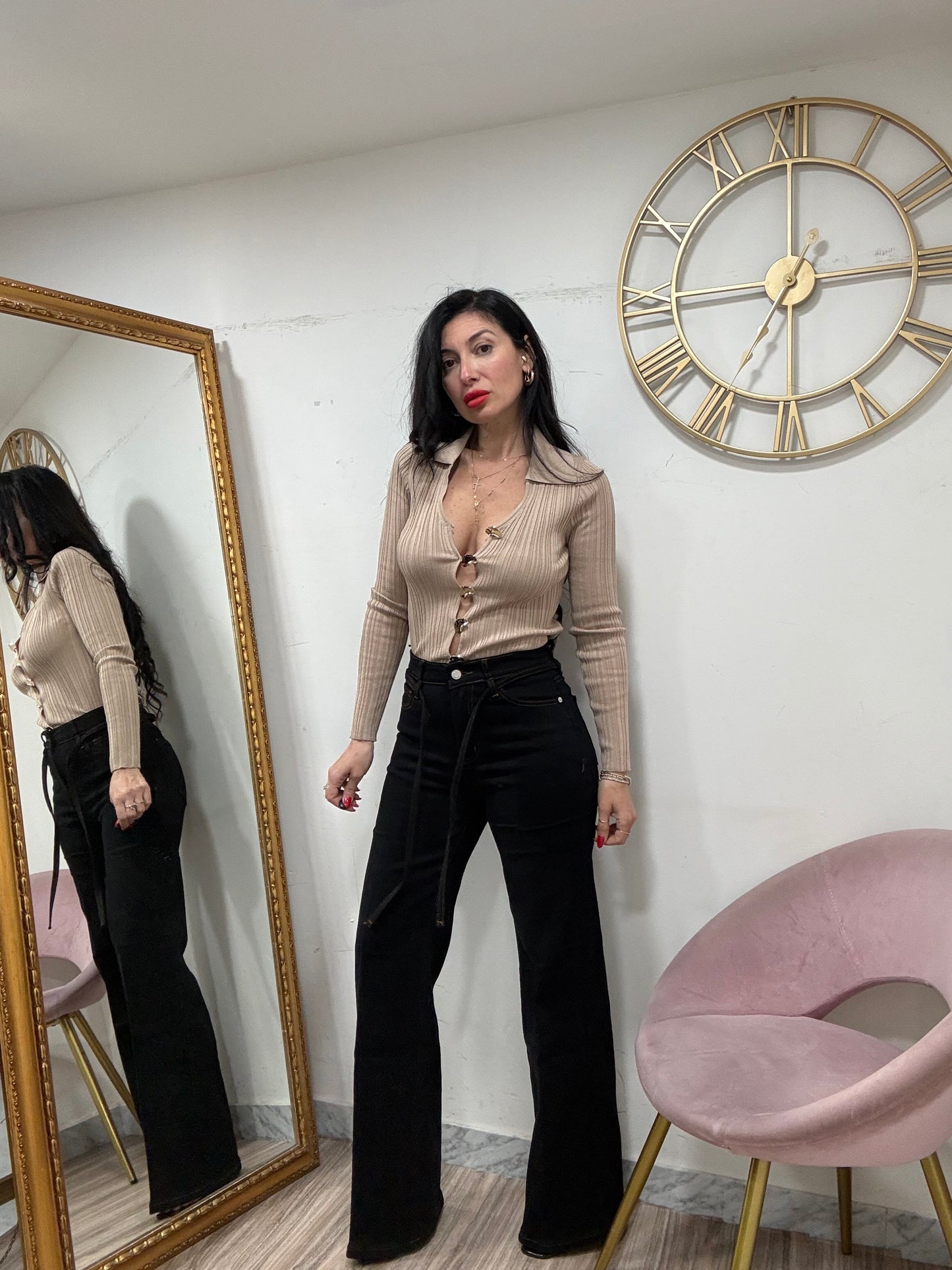 Jeans palazzo  bombastic laccio 960-38