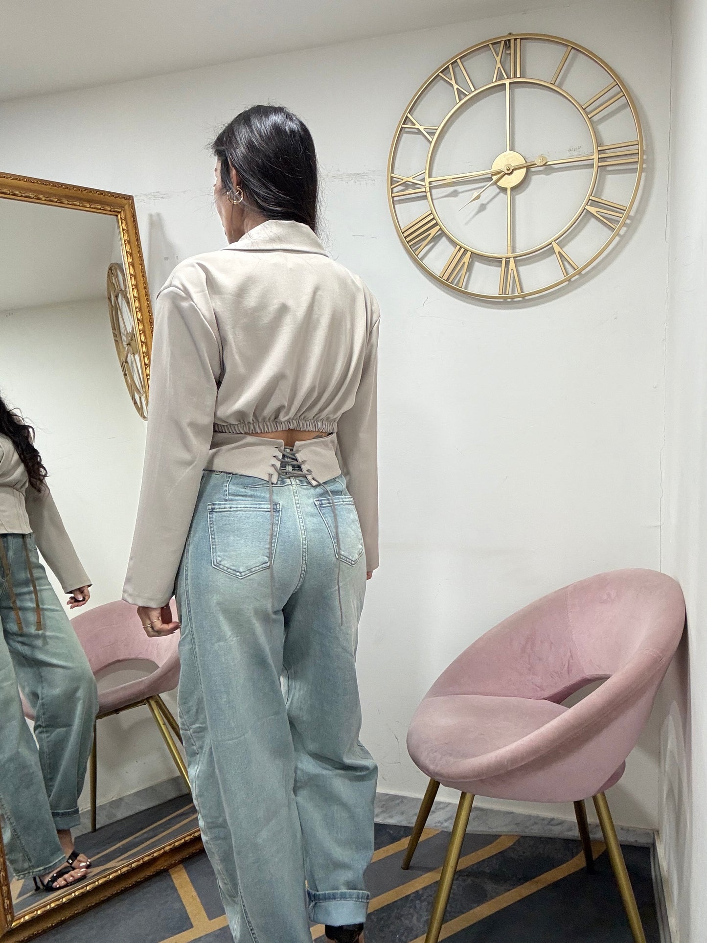 Giacca crop bustier 502