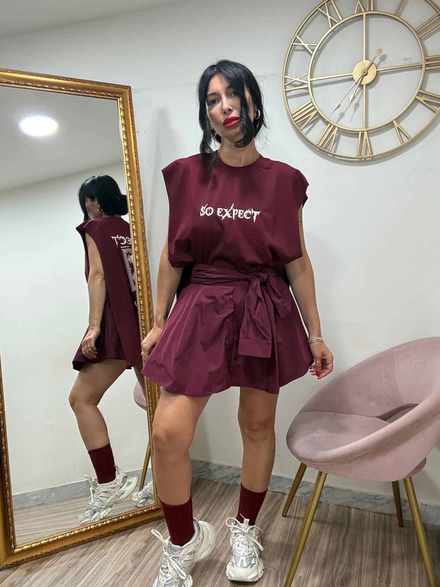 Gonna camicia tess tecnica 31099