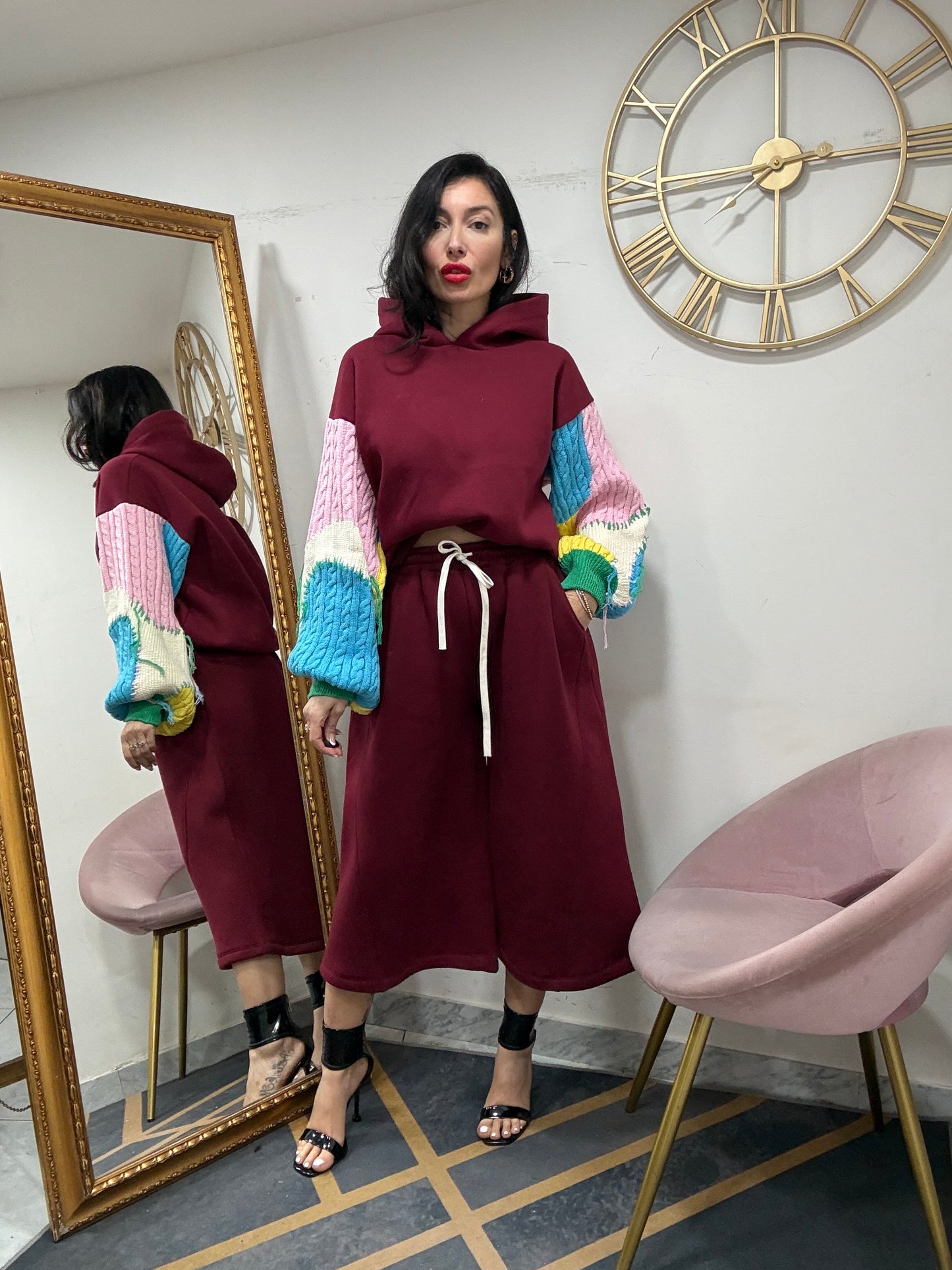 Felpa maniche lana 219
