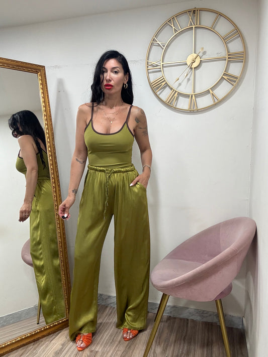 Pantalone palazzo seta 24205