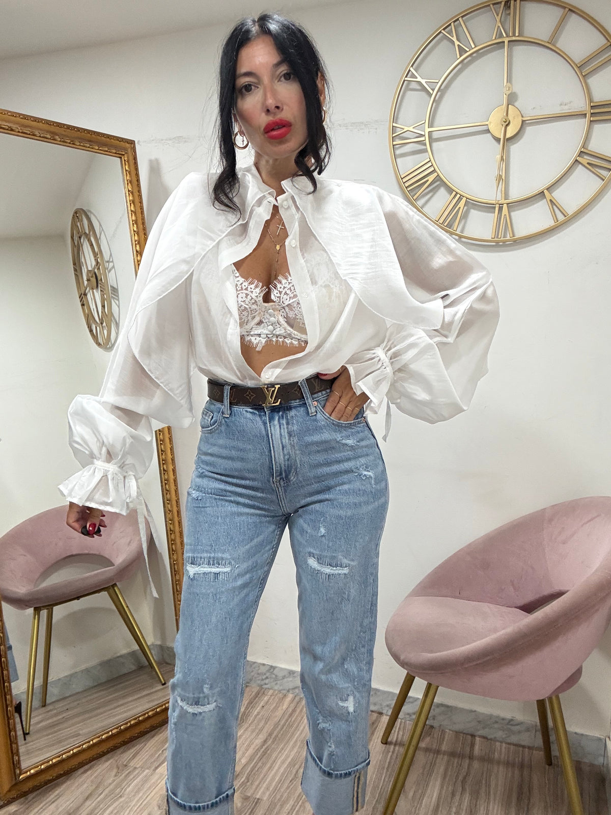 Camicia velo manica aperta 66992