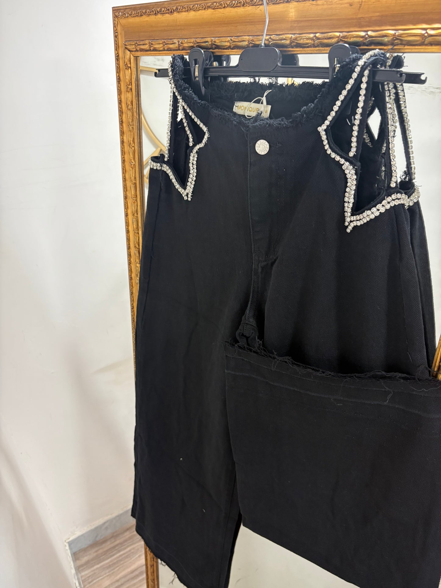 Jeans farfalla  strass 22533