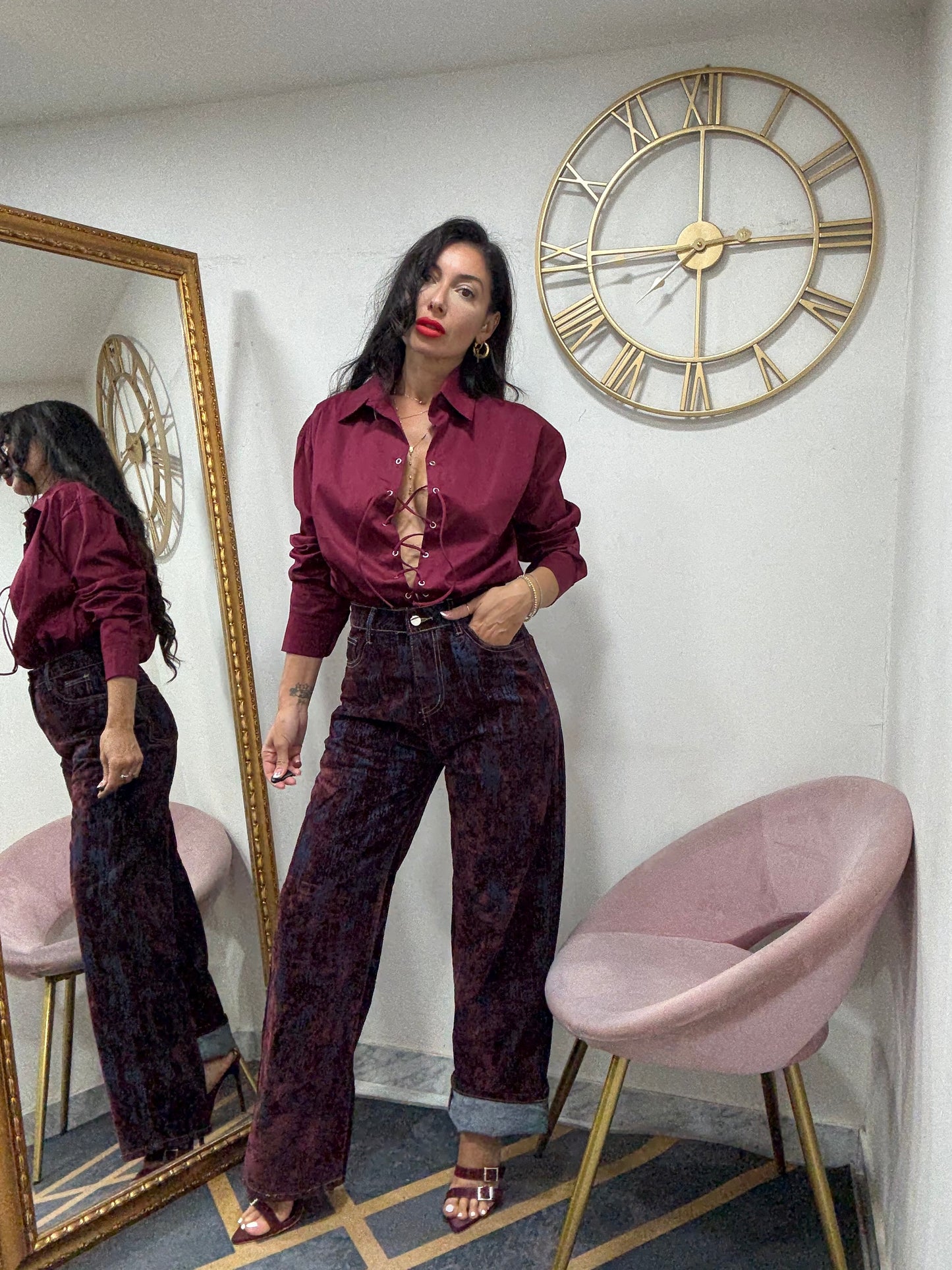 Camicia intreccio seno 170