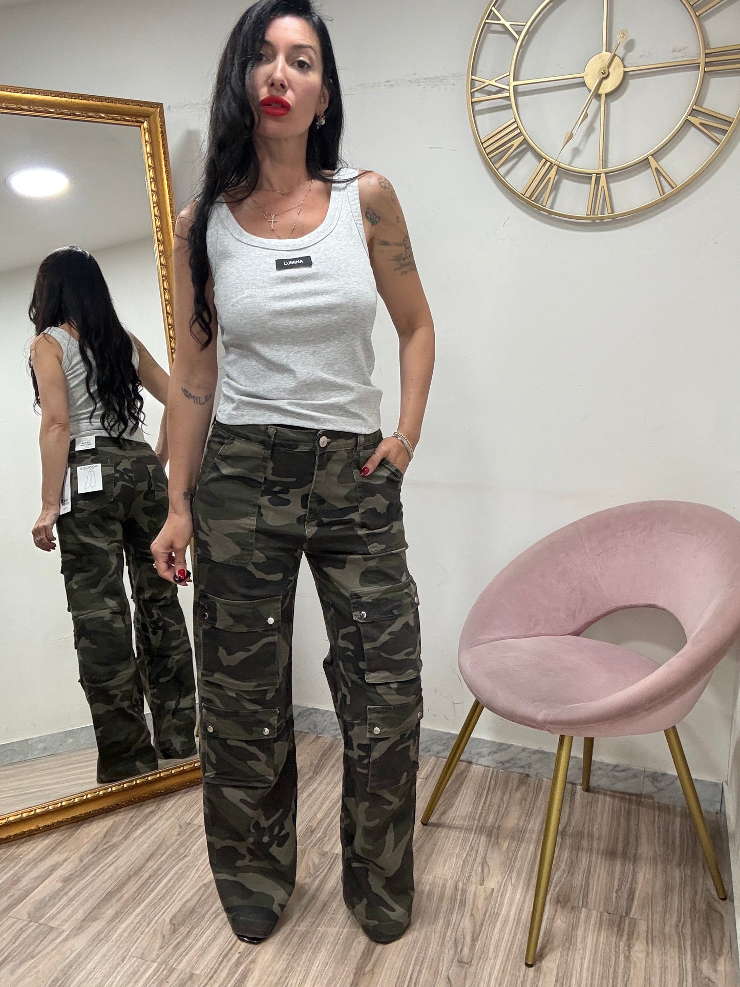 Jeans cargo mimetico 2633