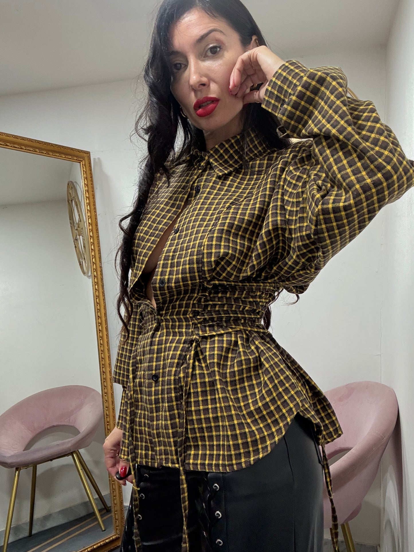 Camicia lacci quadri 789