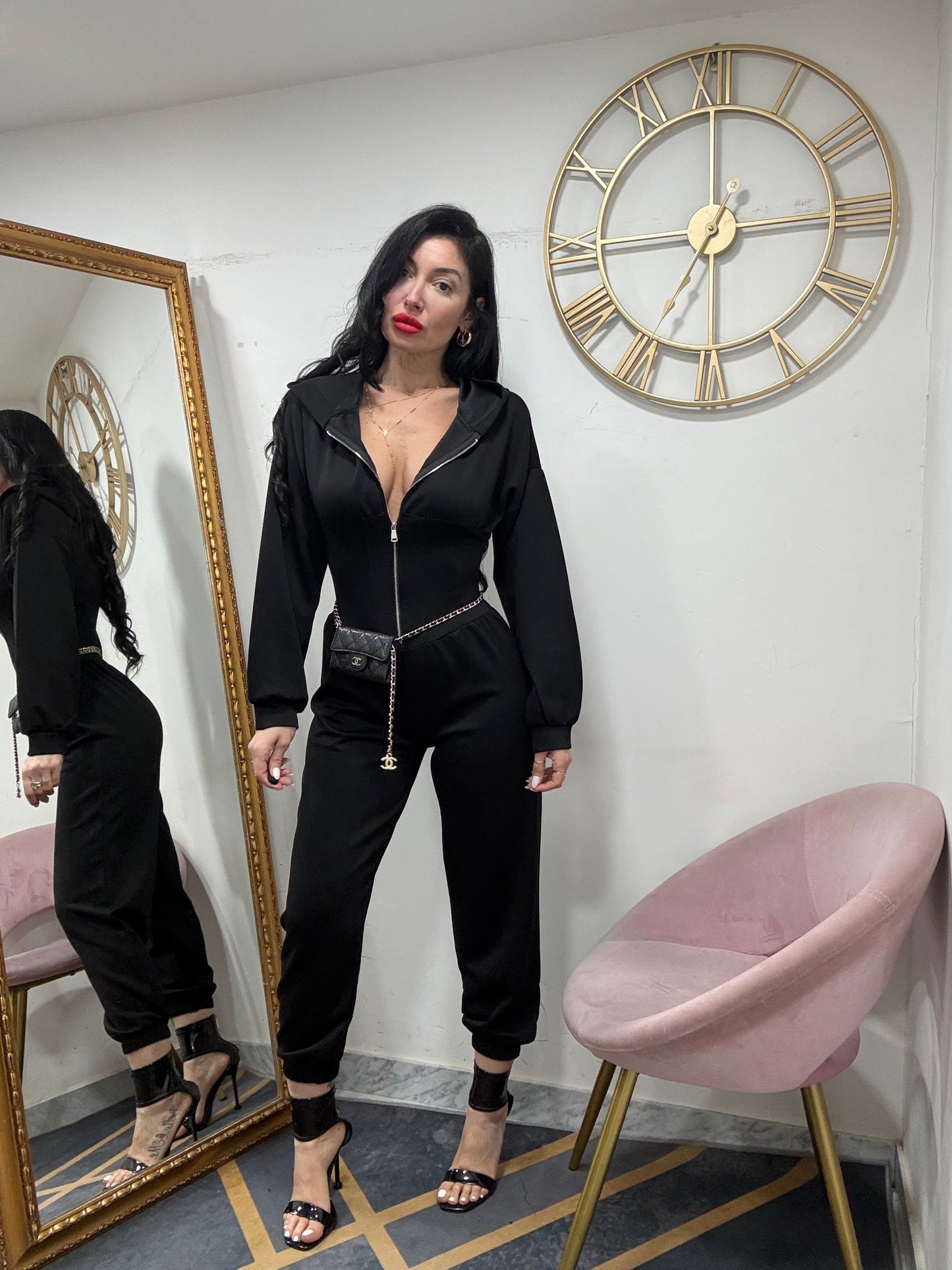 Jumpsuit felpa zip 9912