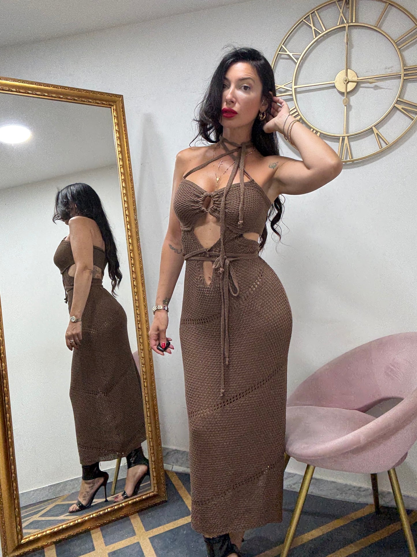 Dress copricostume uncinetto fascia 245
