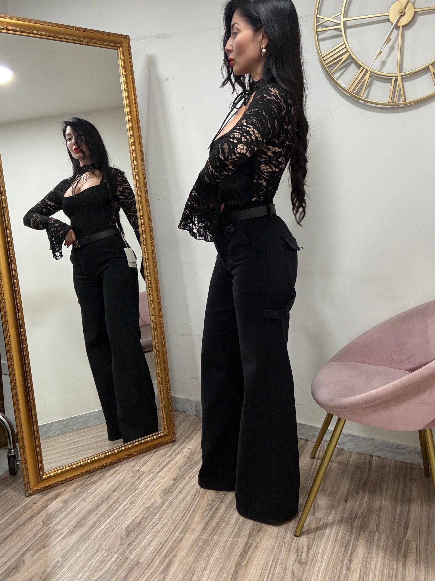 Body merletto manica campana 2261