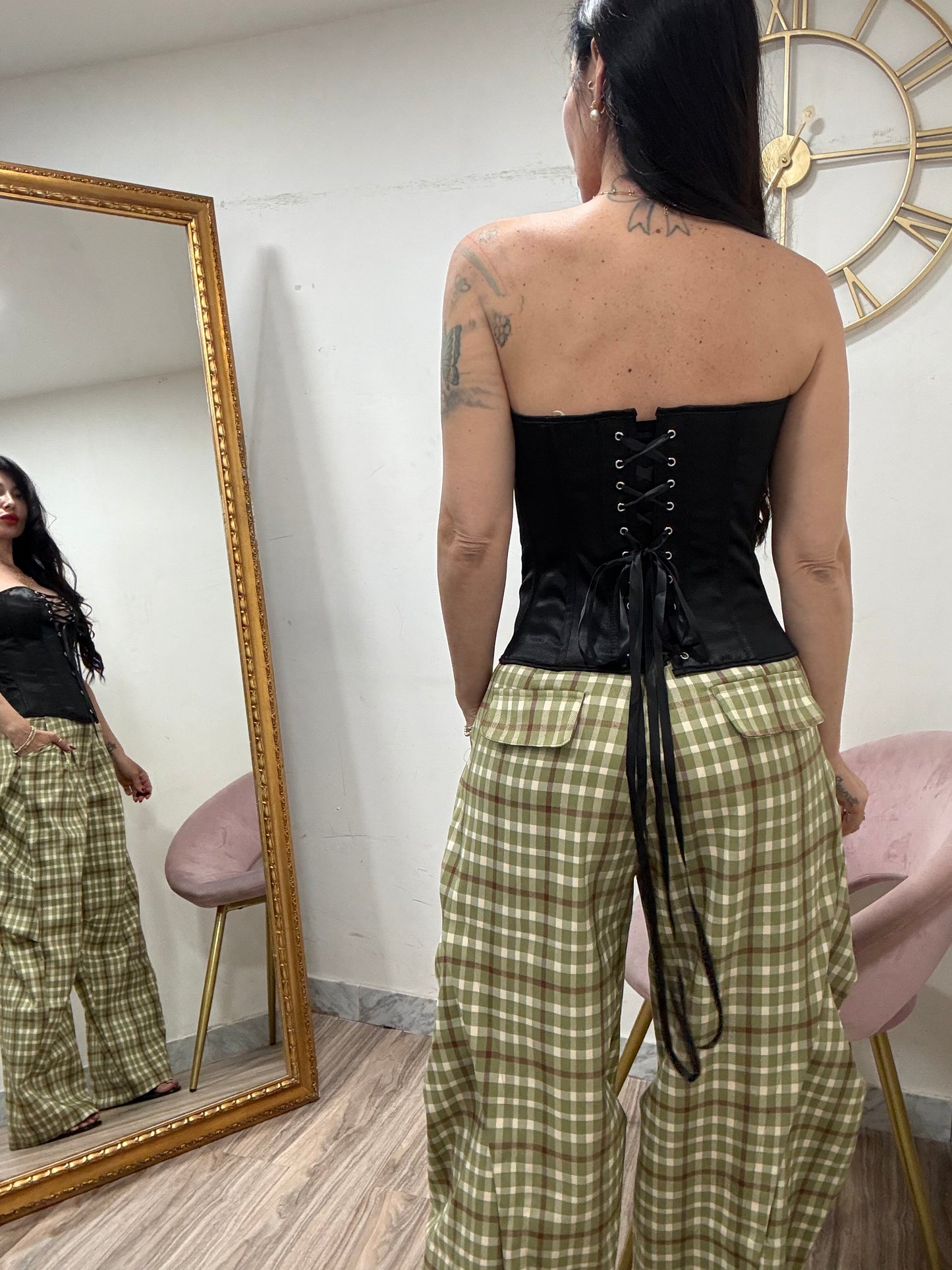 Corsetto steccato scollo intreccio 804