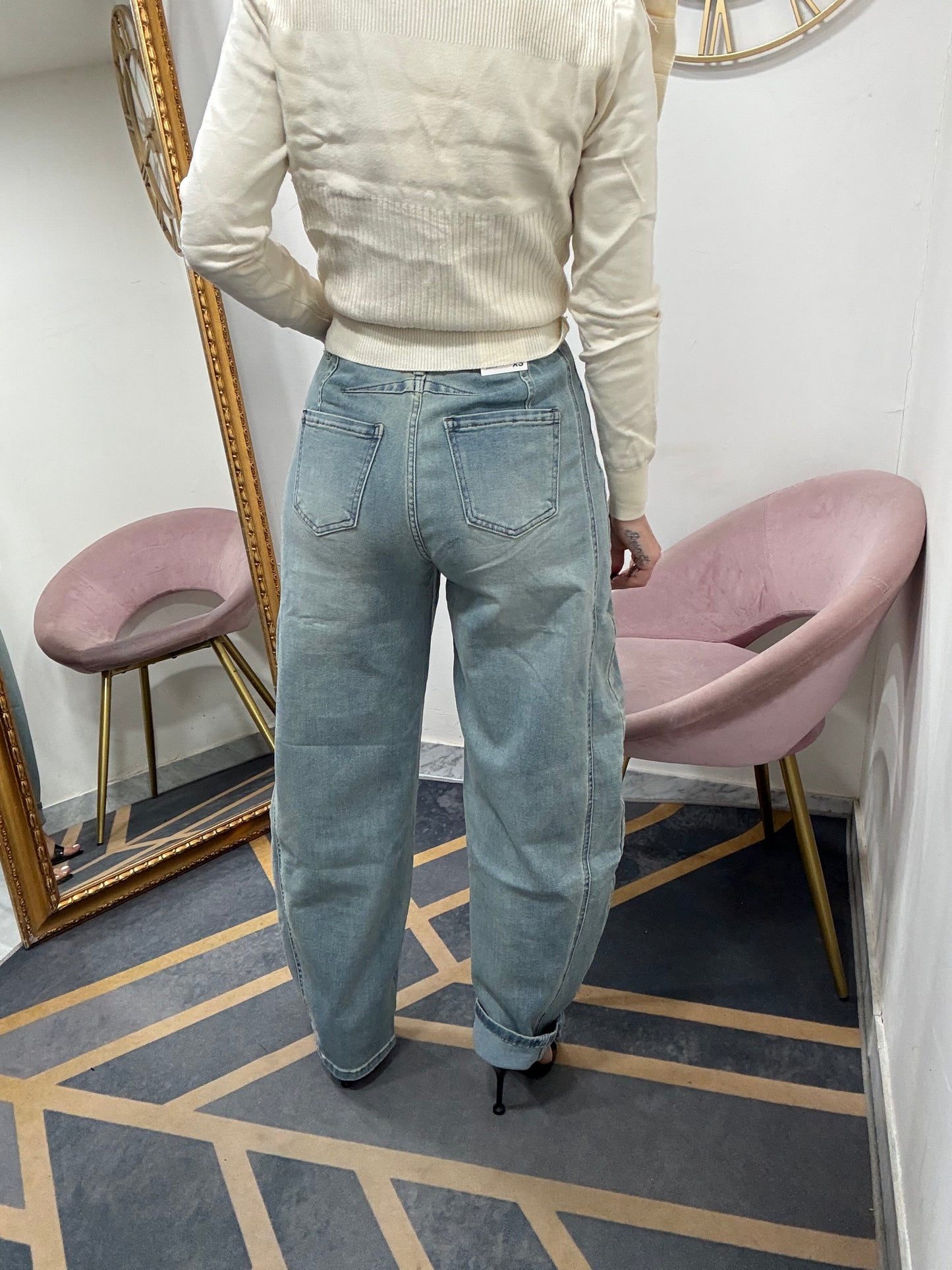Jeans ballon laccio 038-1