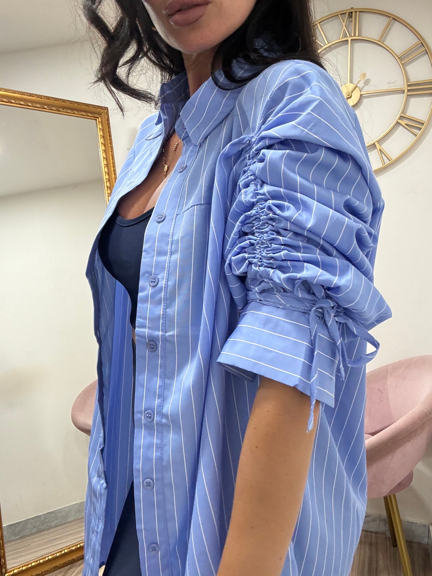 Camicia gessata coulisse 1295