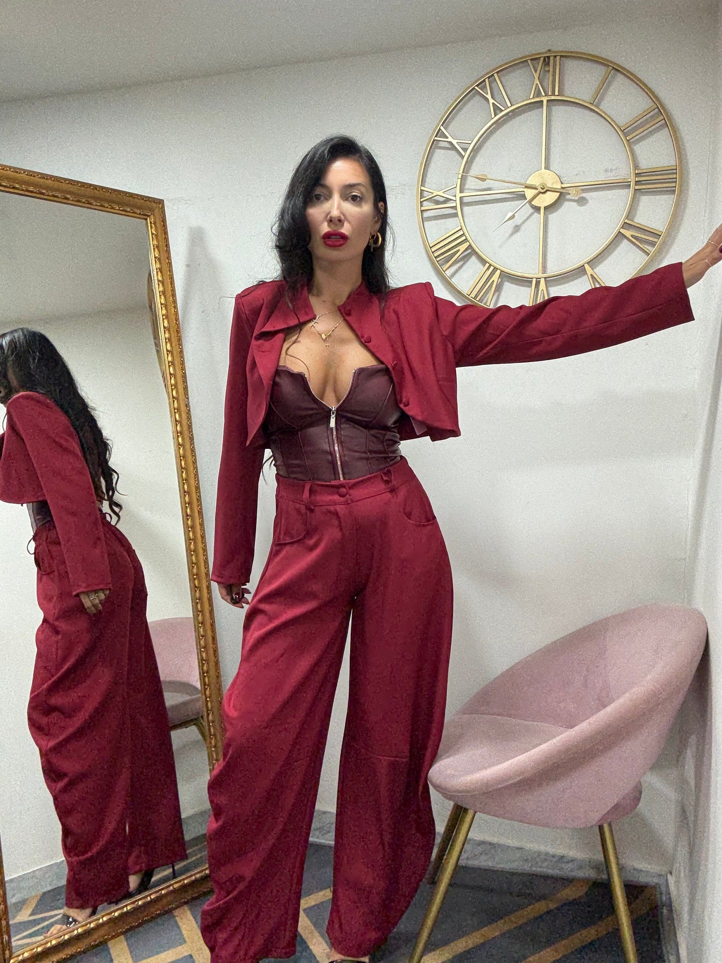 Coord giacca crop coreana 521