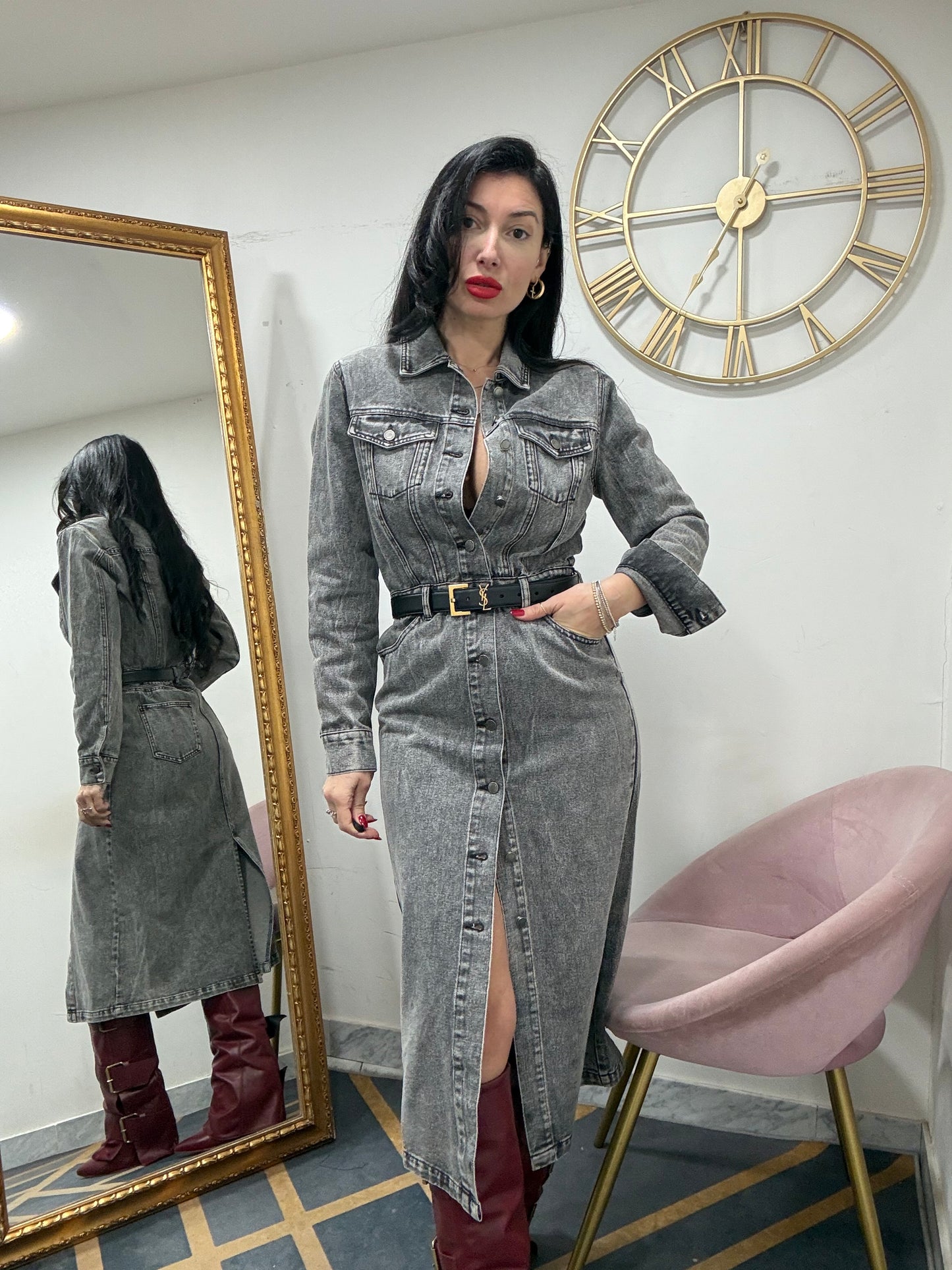 Dress camicia jeans 0269