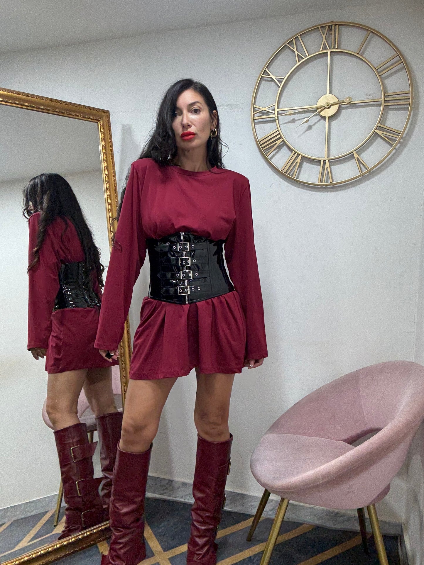 Cinta fibie corsetto vinile