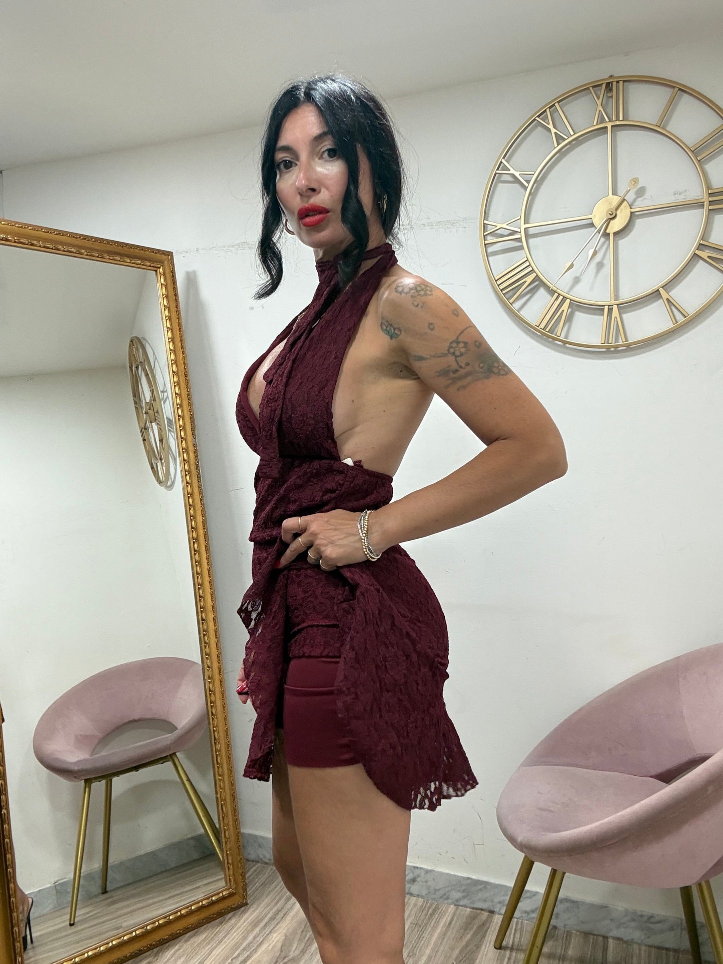 Dress mini macramè 8869