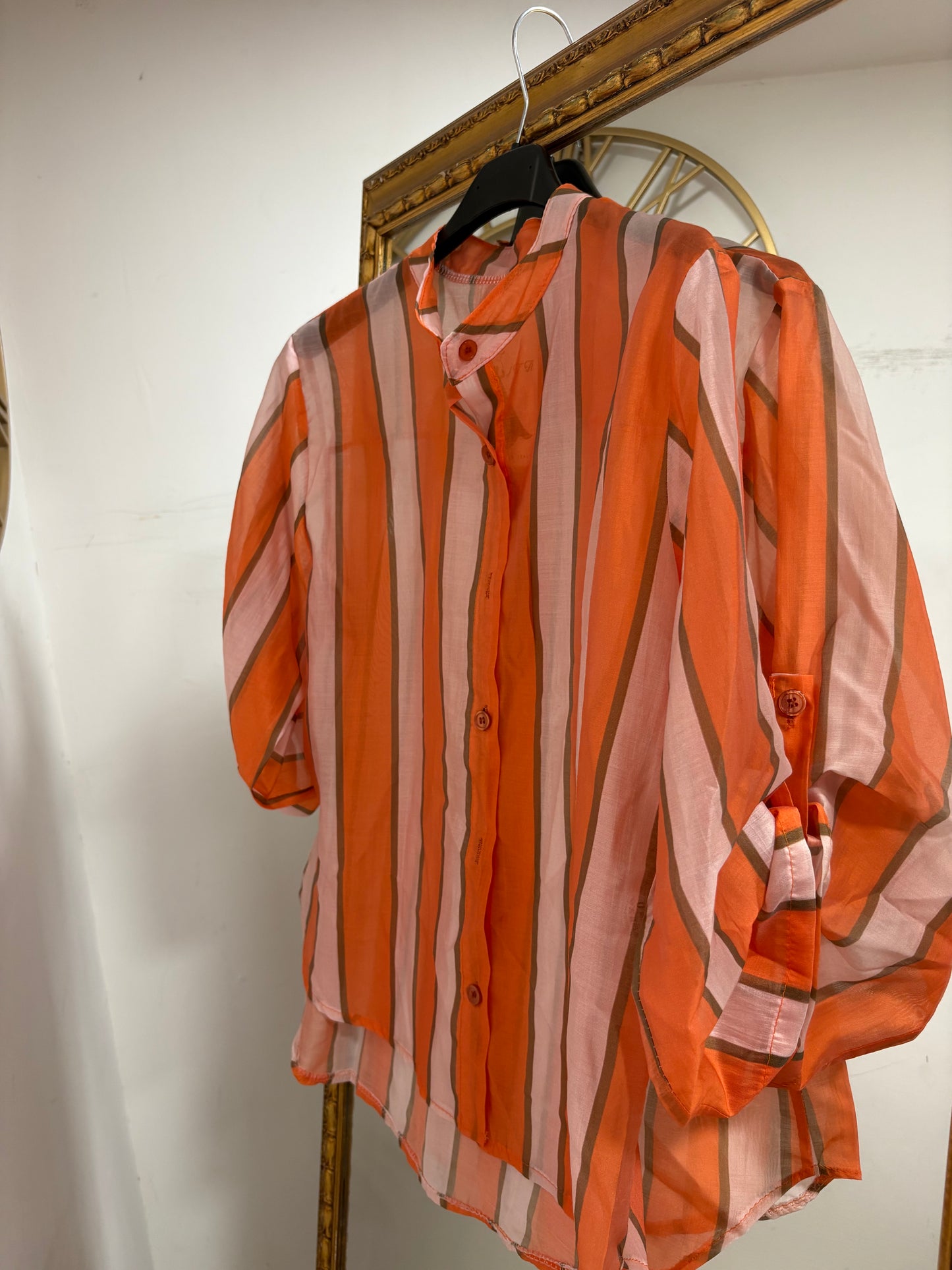 Camicia velata righe 20392