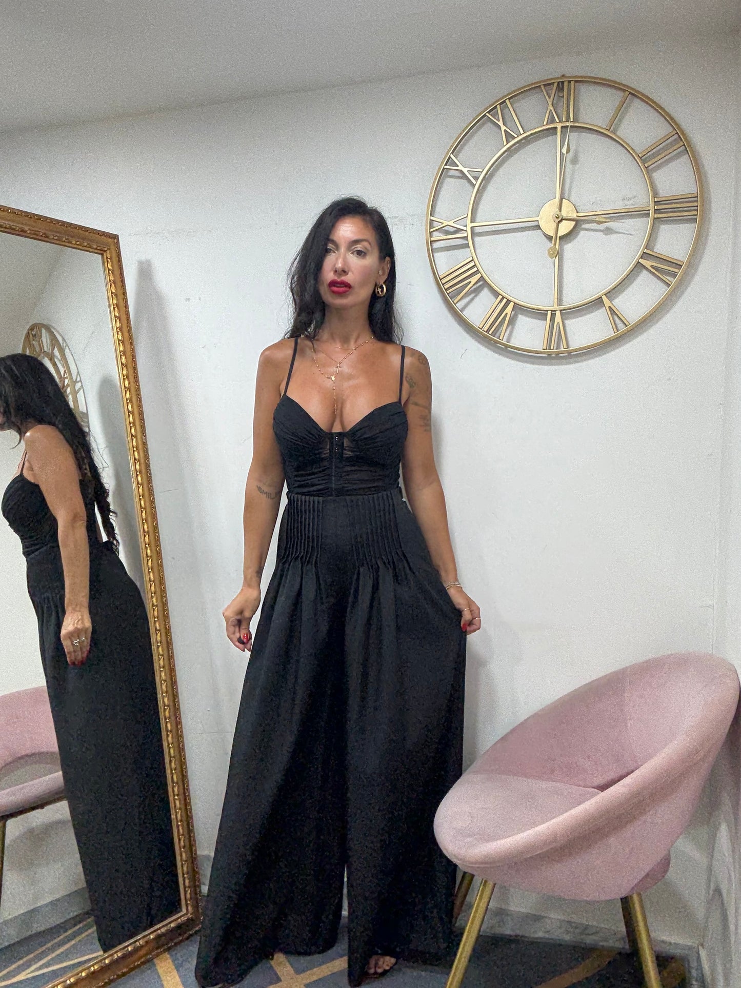 Pantalone palazzo micropence 375