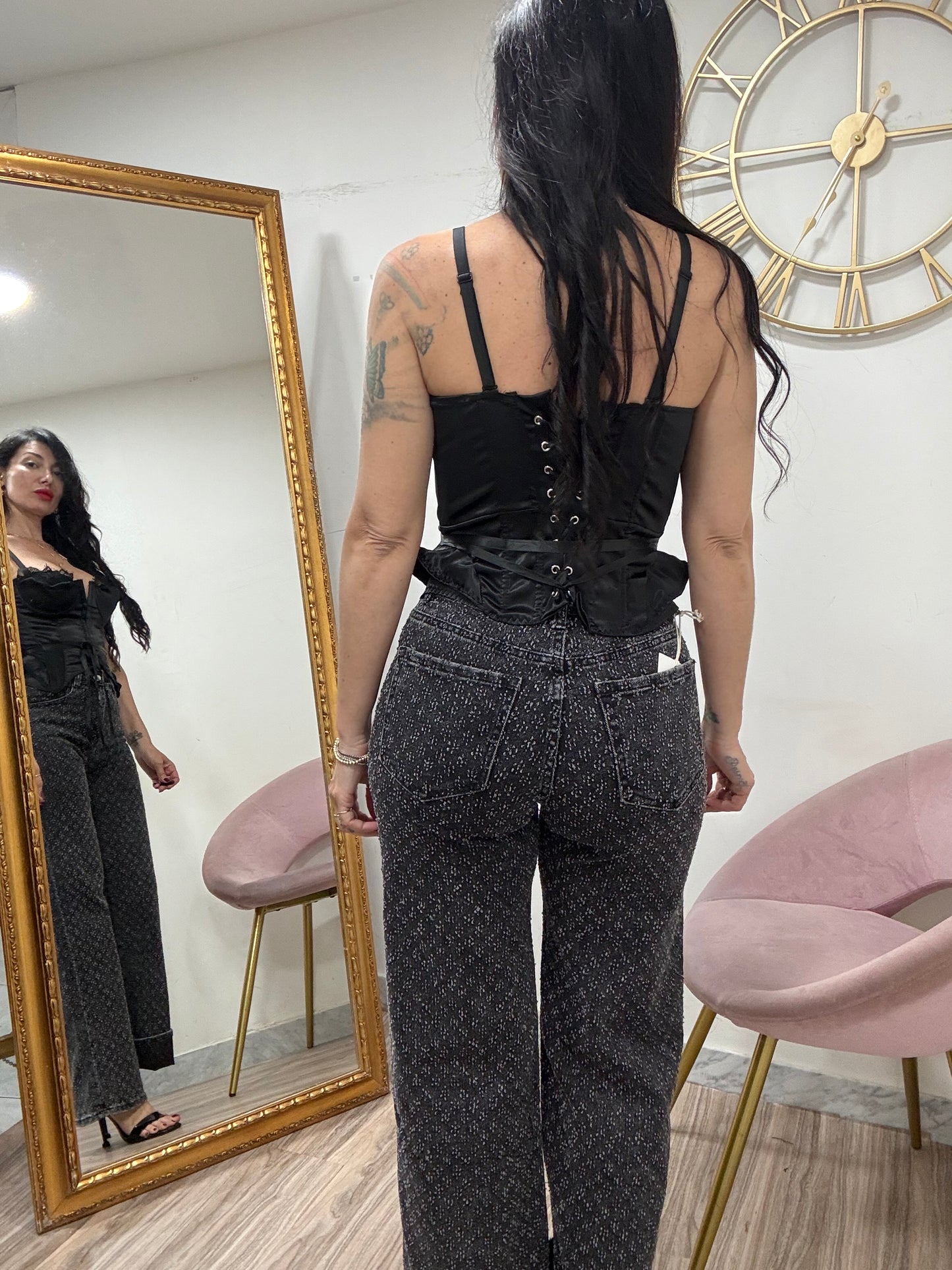 Corsetto raso merletto coppa 6916