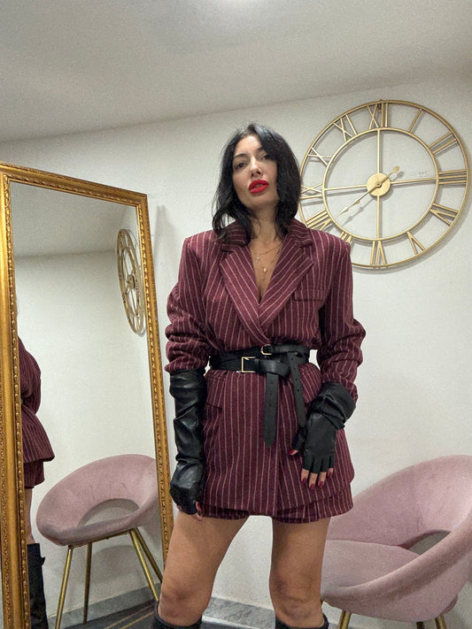 Giacca panno gessata 600