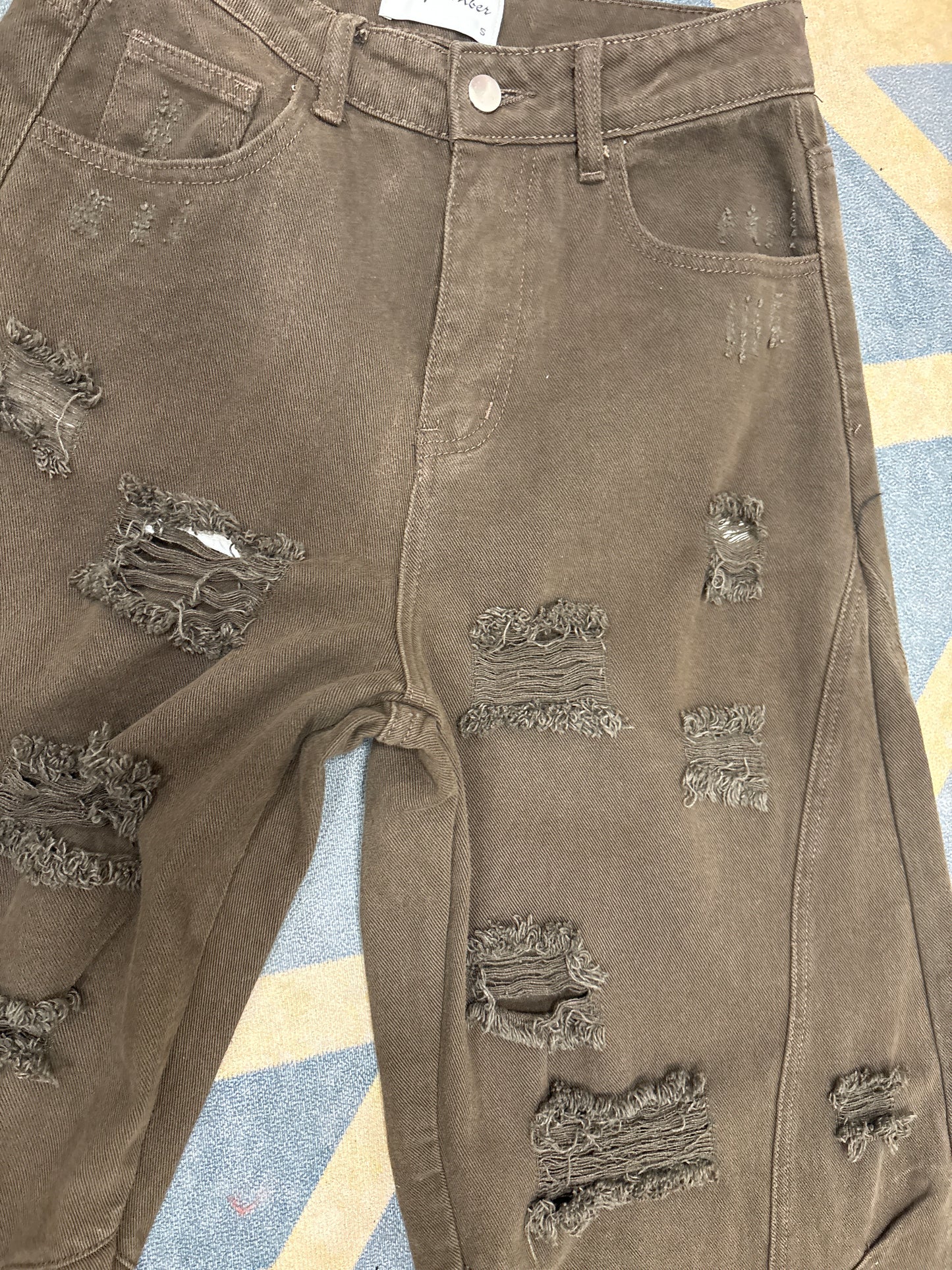 Jeans baloon rever marrone 6653
