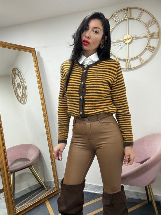 Pantalon 5 tasche ecopelle 902