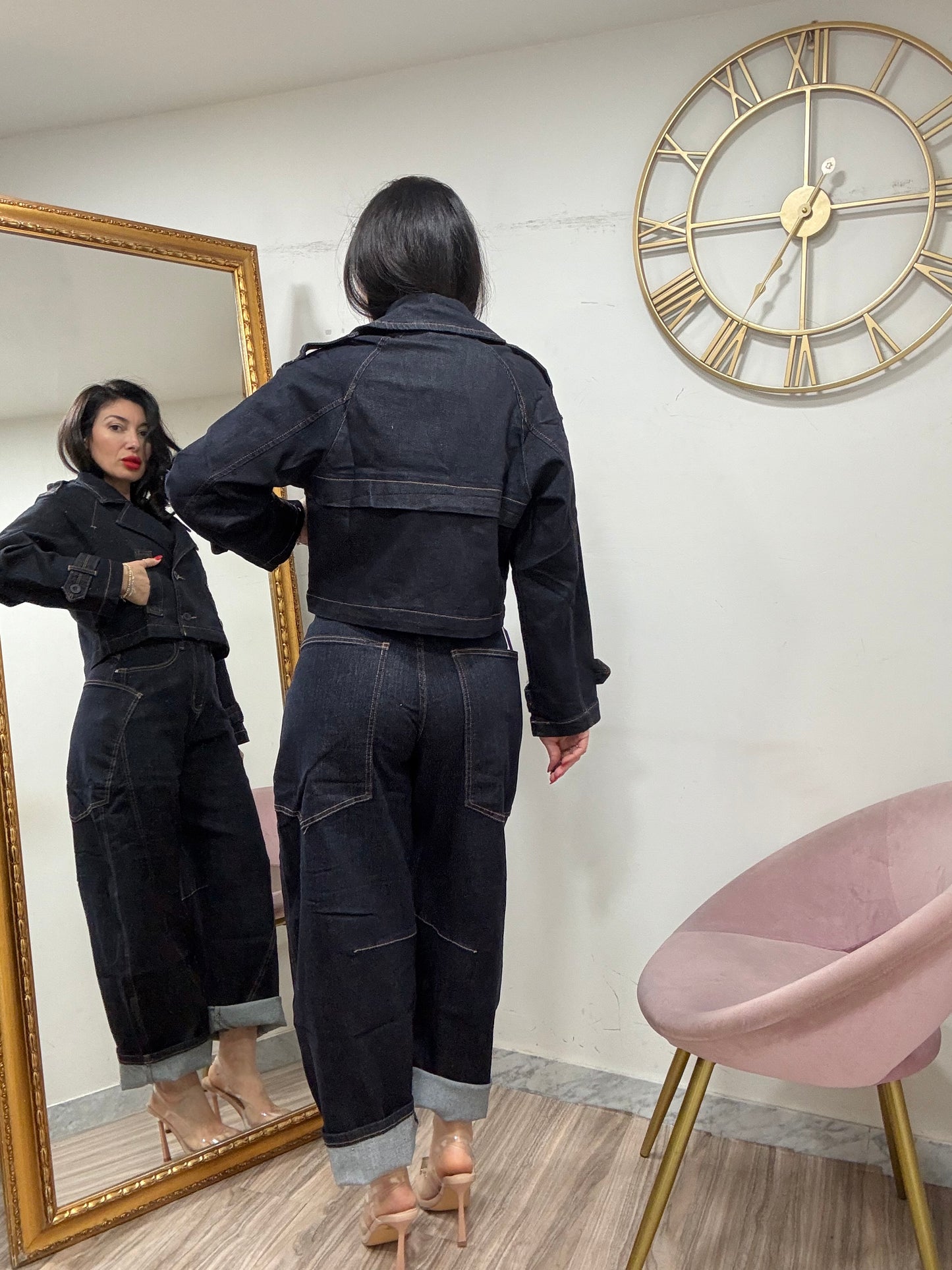 Trench denim doppio petto 6020