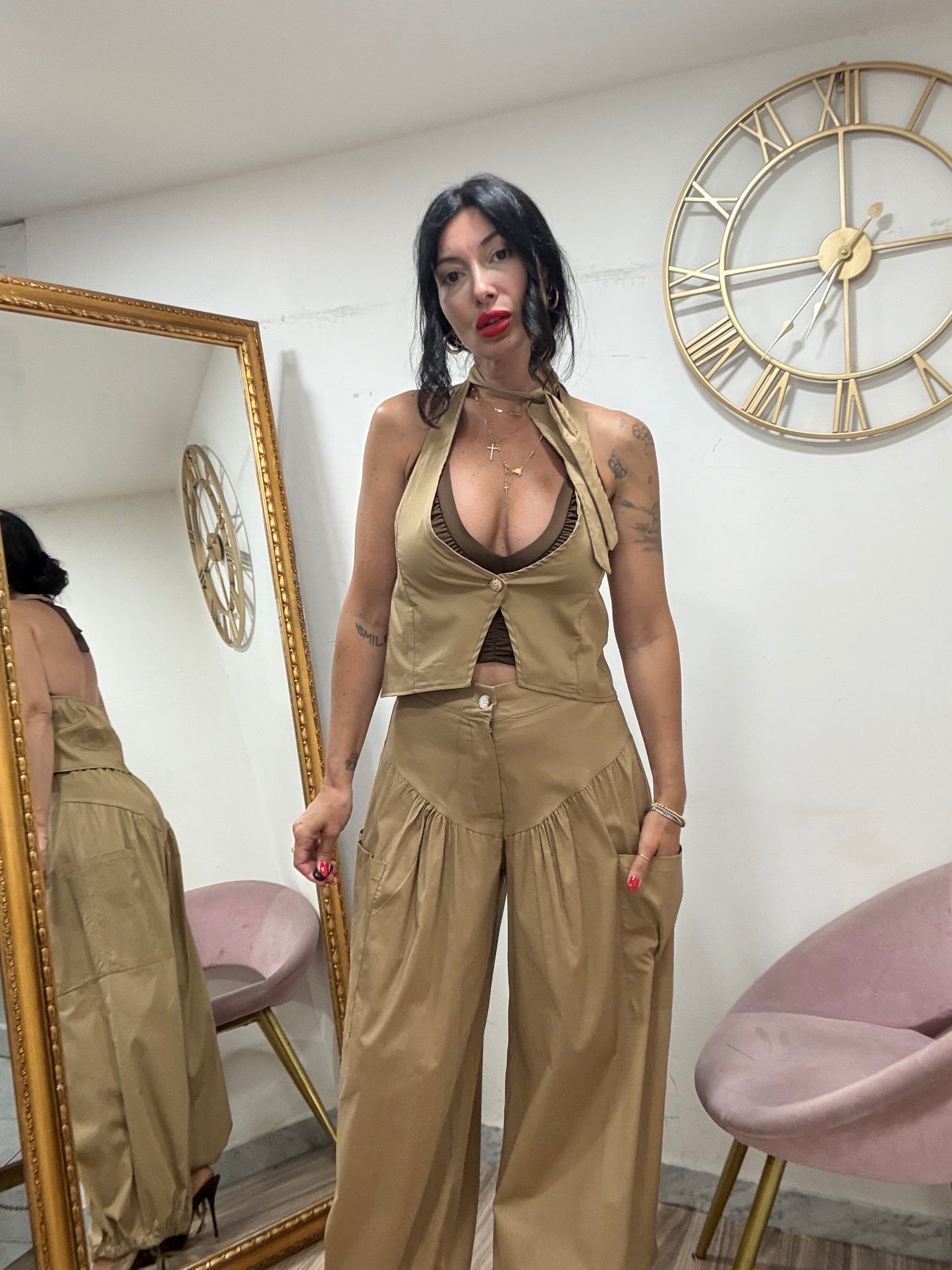 Coord balloon top gilet 240