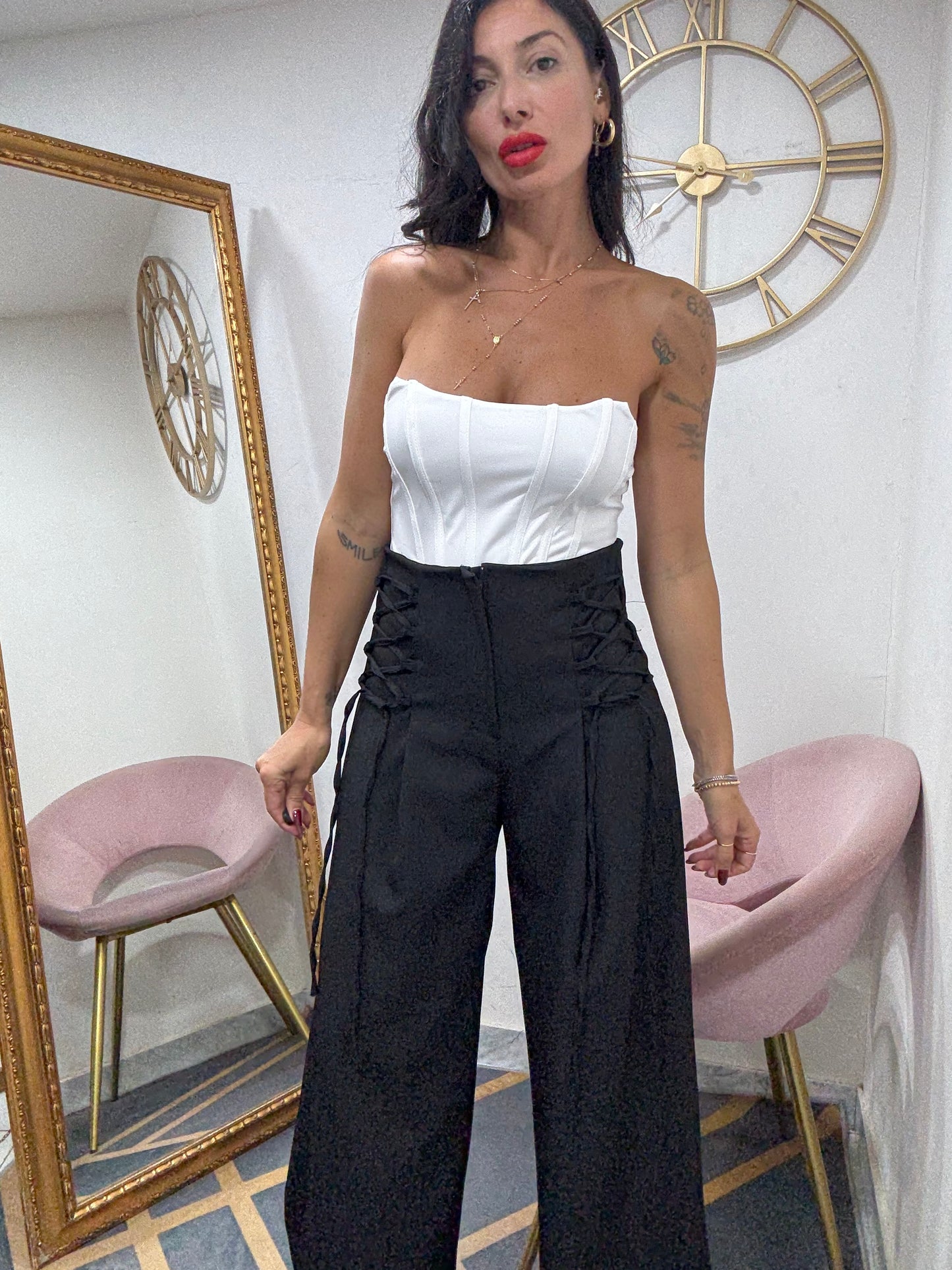 Pantalone bustier palazzo 229