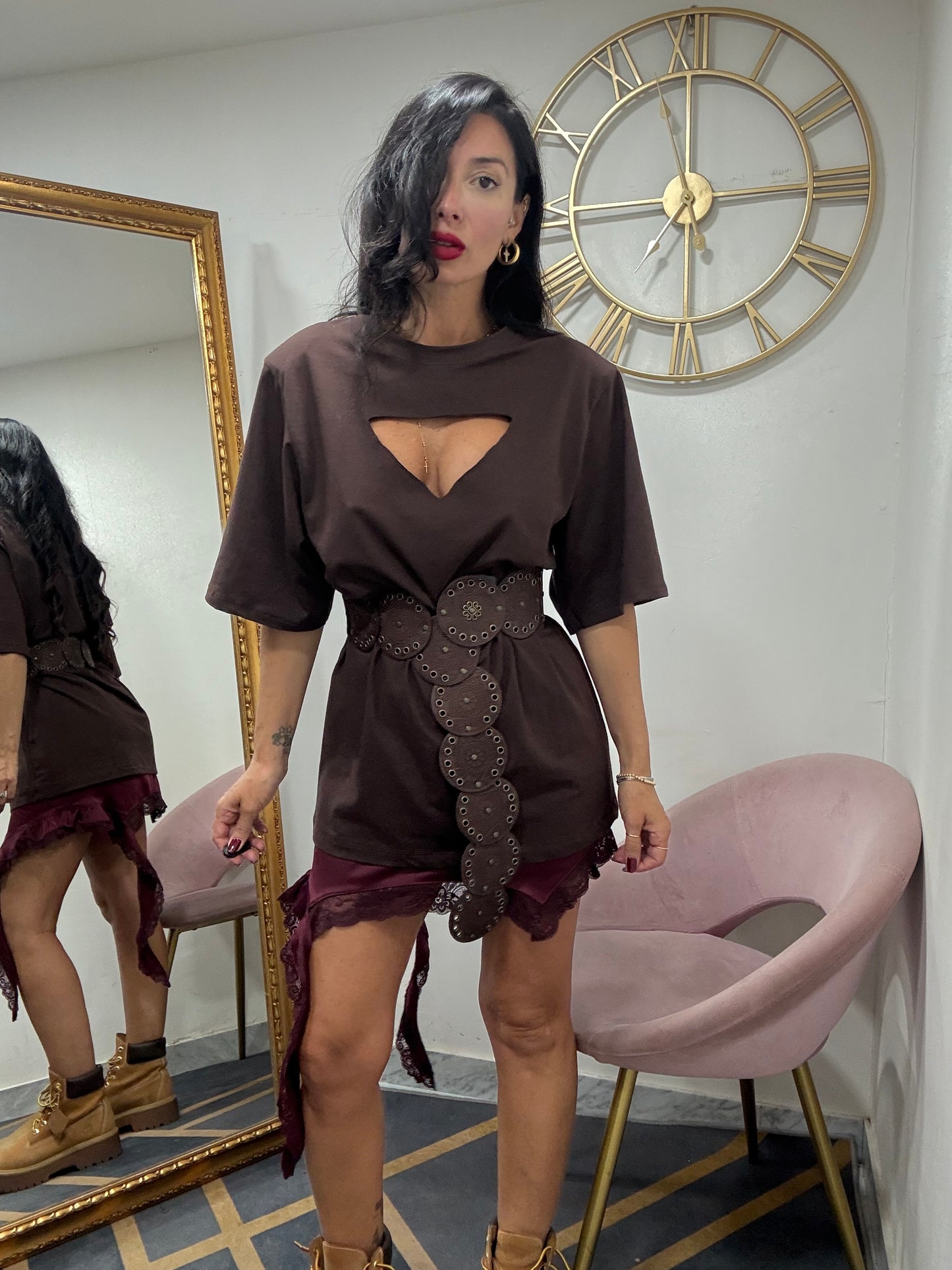 Cinta cerchi eco con borchie