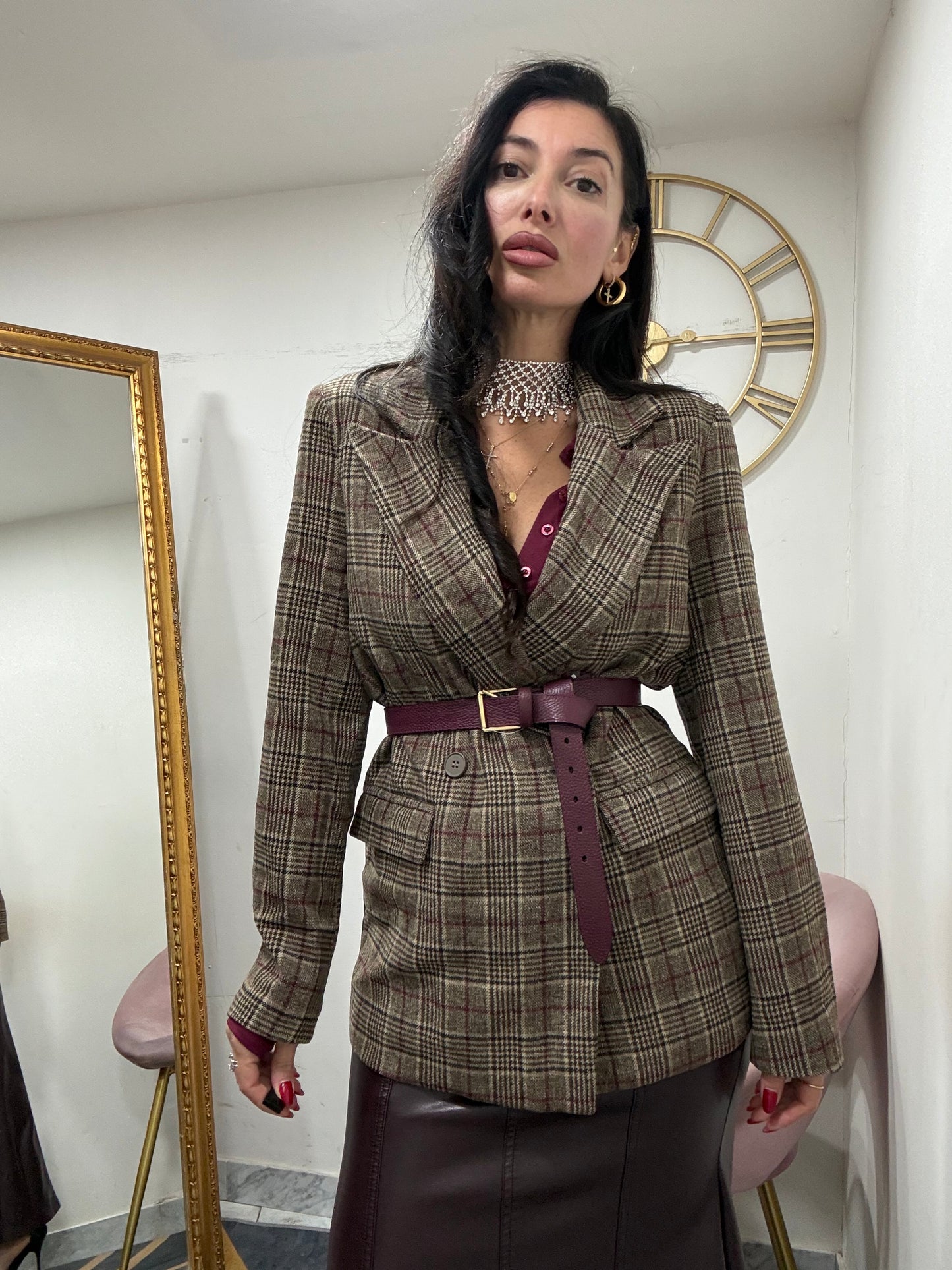 Giacca doppio petto quadri 615