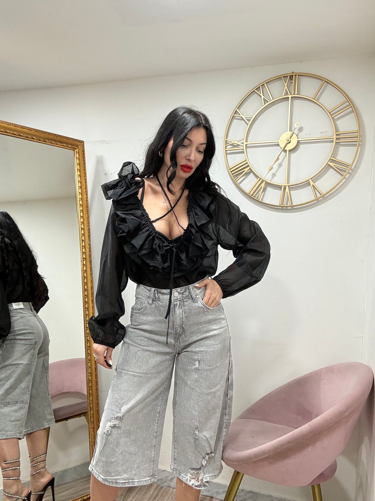 Camicia trasparente vola 76362