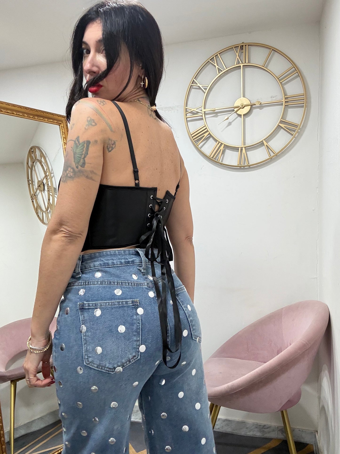 Top corsetto raso 7787