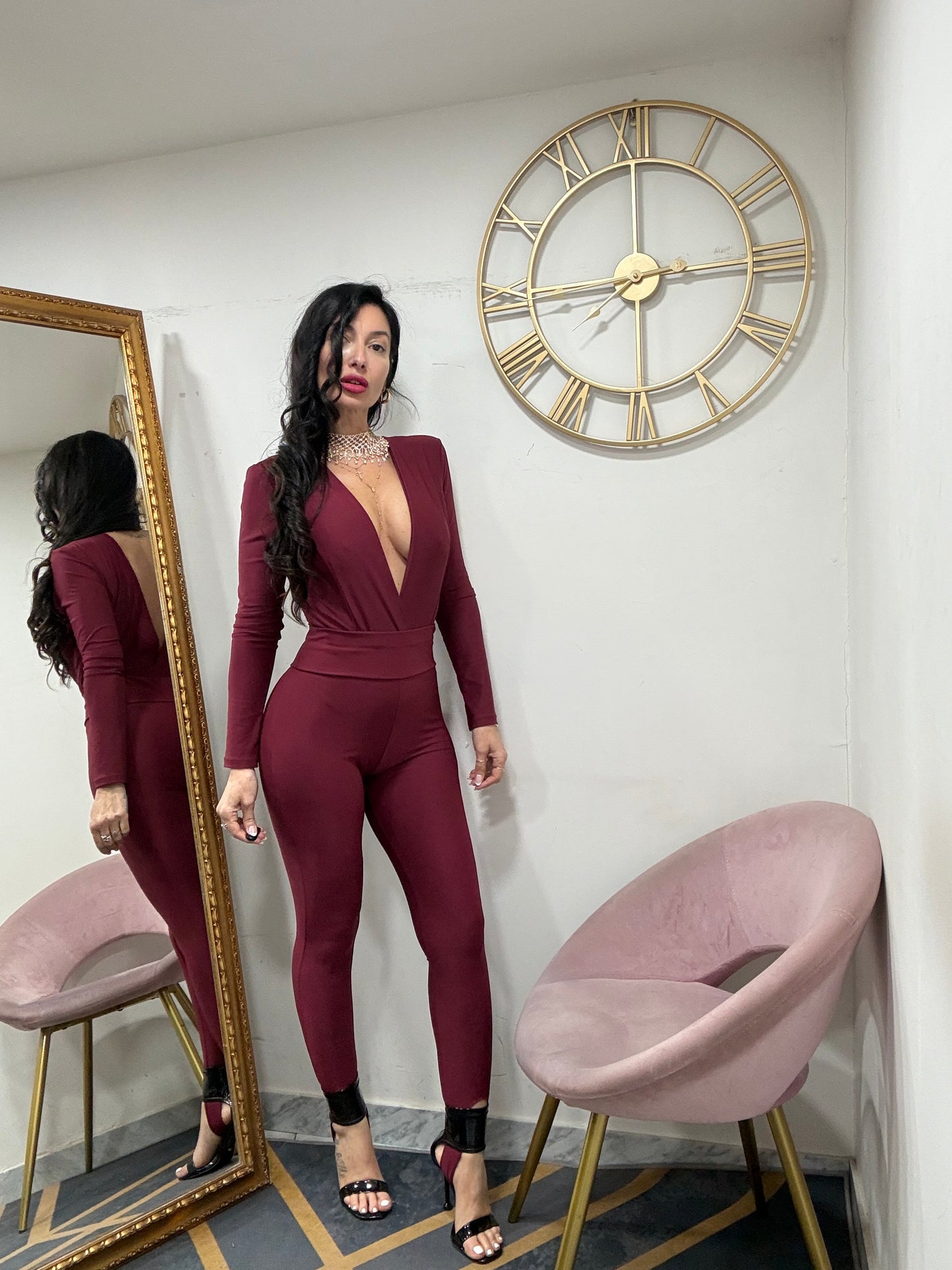 Body doppio scollo V 583