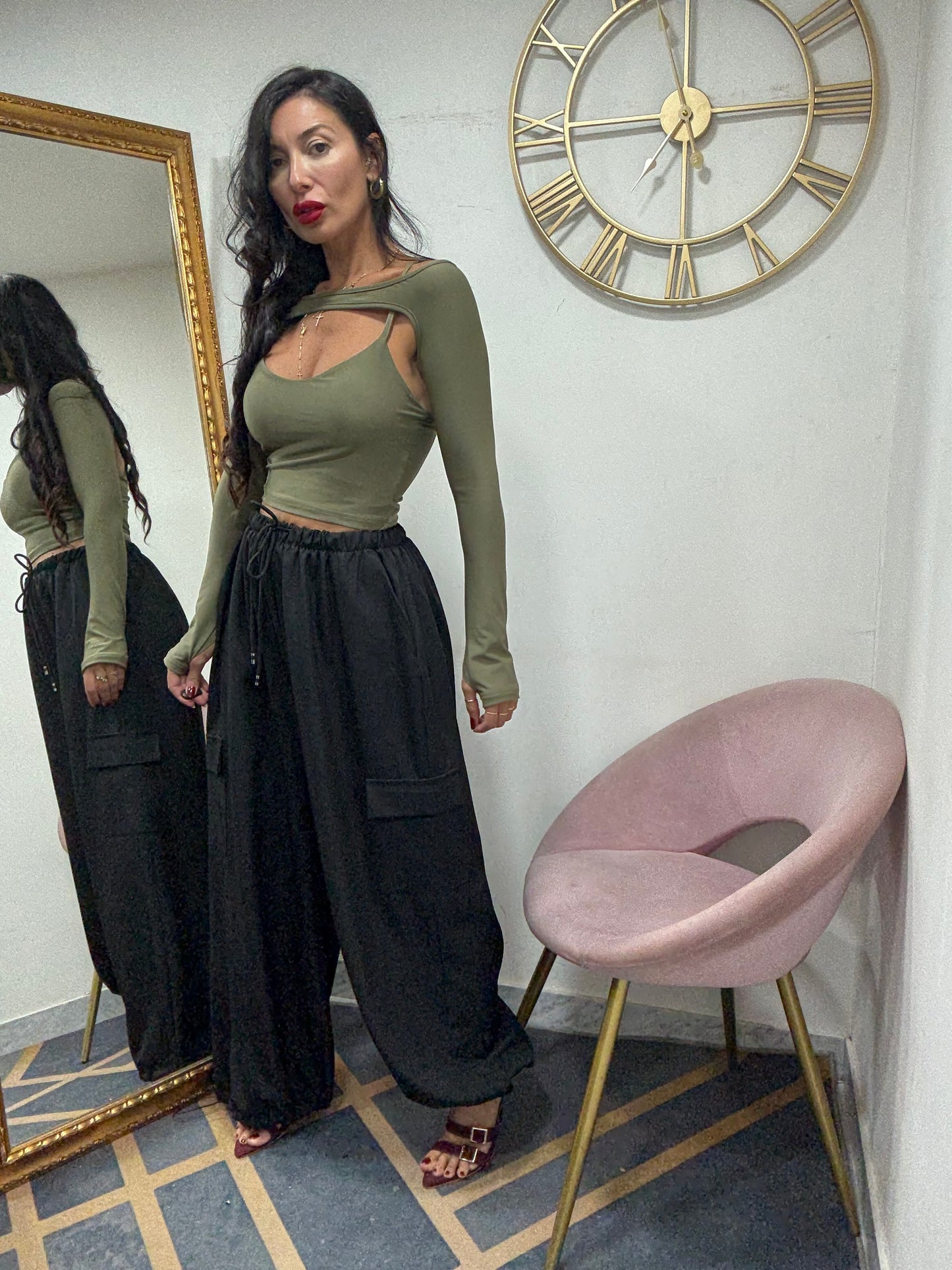 Pantalaccio cargo coulisse caviglia 080