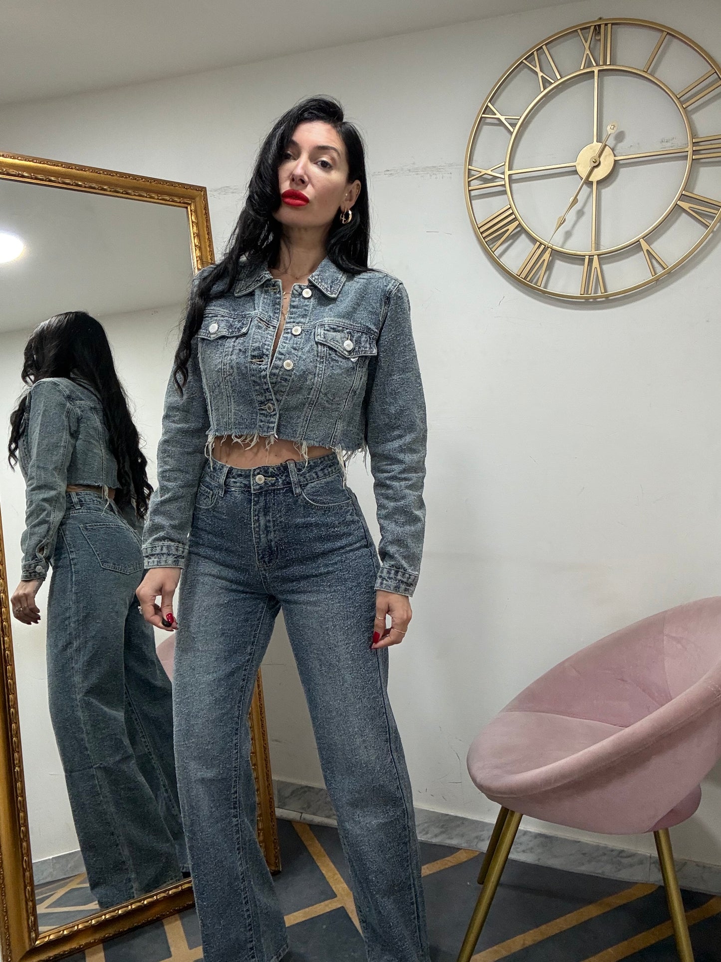 Coordset denim 8718-1