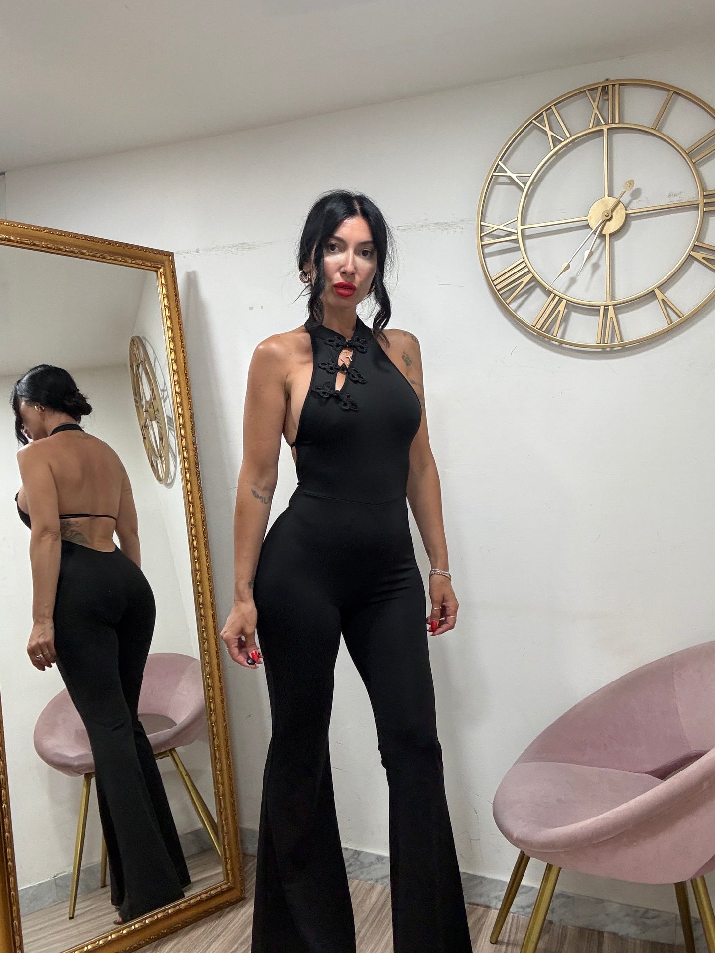 Jumpsuit zampa alamari 20453