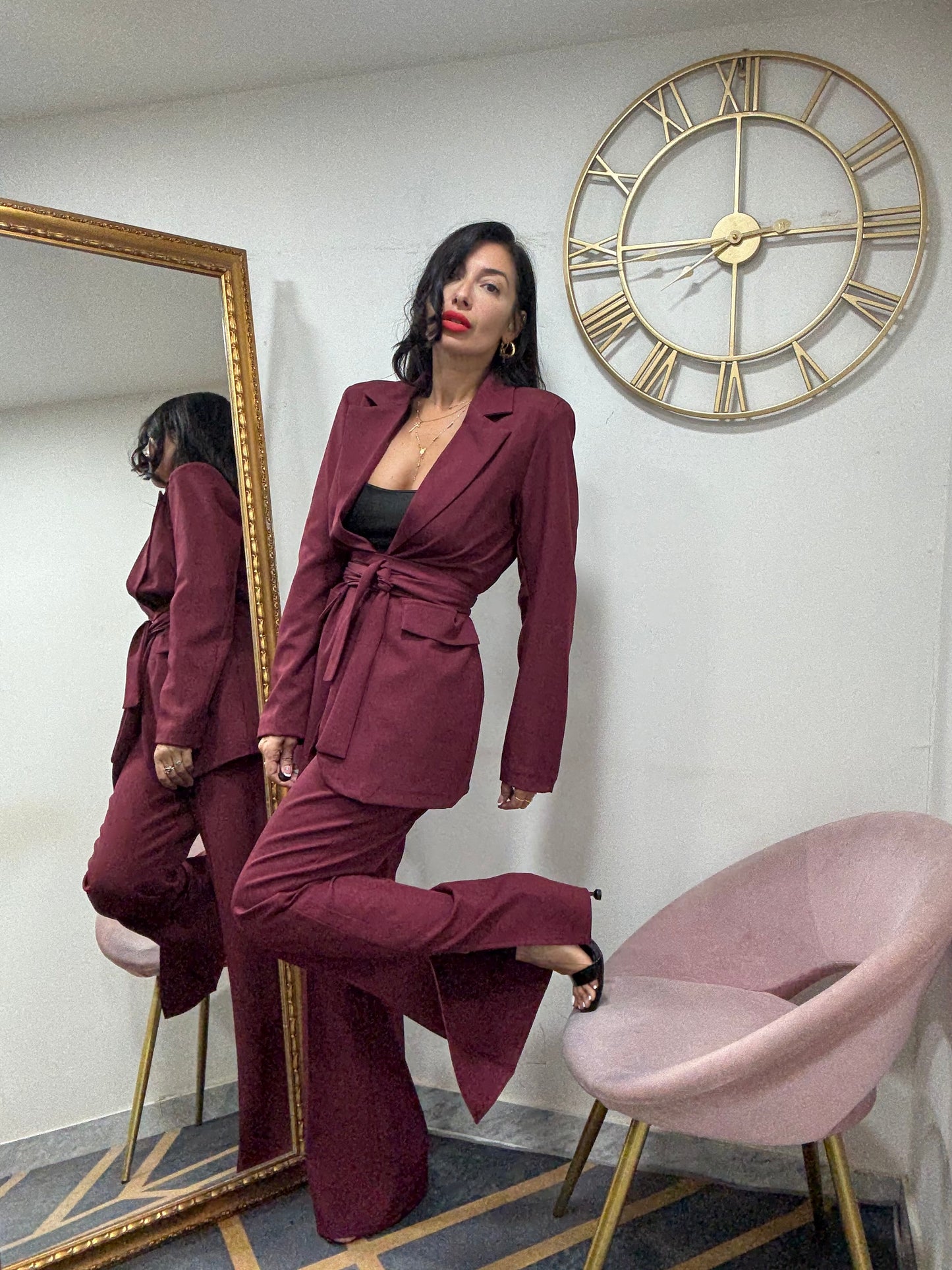 Tailleur giacca cinta fascia 575