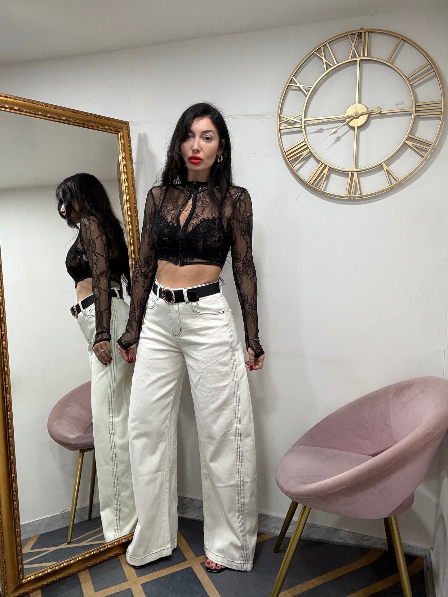 Jeans ballon bianco 630