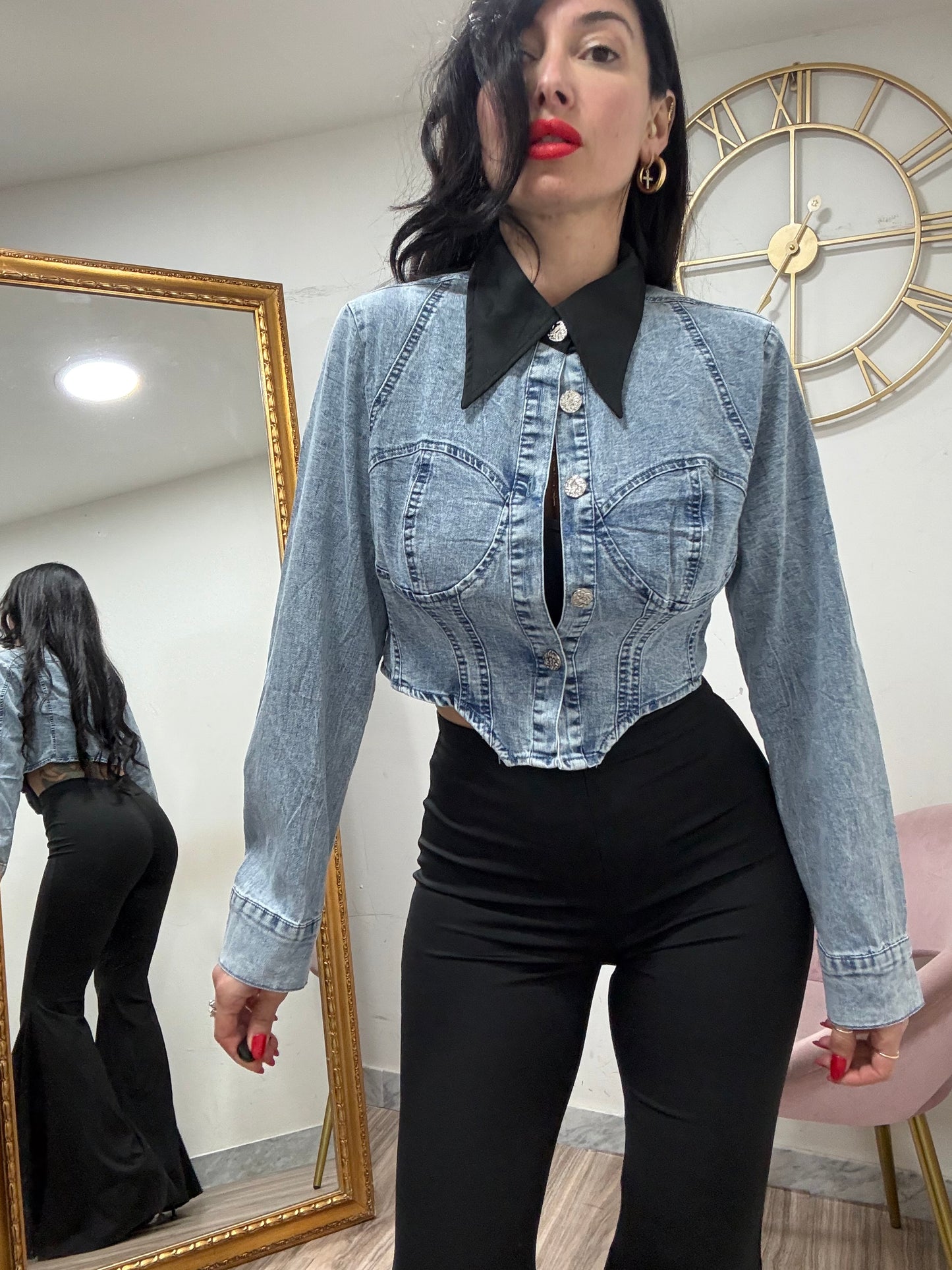 Camicia bustier denim 518
